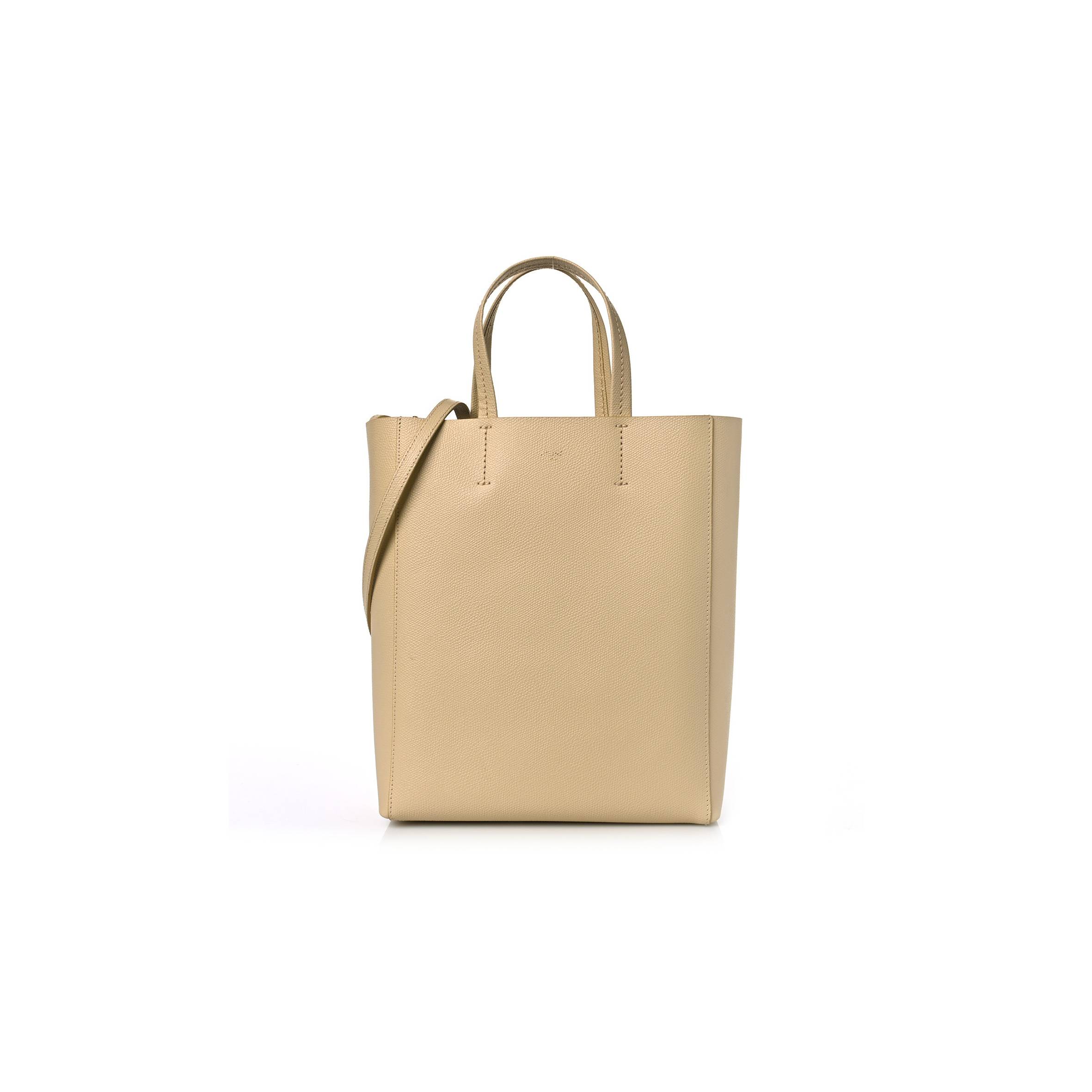 CELINE GRAINED CALFSKIN SMALL VERTICAL CABAS SAND (29*23*10cm) CELINE GRAINED CALFSKIN SMALL VERTICAL CABAS SAND (29*23*10cm)