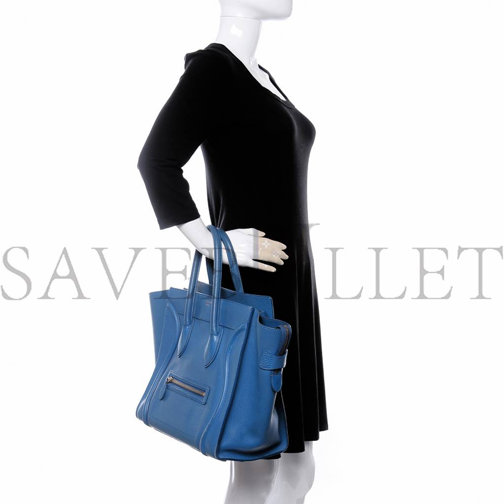 CELINE SMOOTH CALFSKIN MINI LUGGAGE ROYAL BLUE (48*31*30cm) CELINE SMOOTH CALFSKIN MINI LUGGAGE ROYAL BLUE (48*31*30cm)