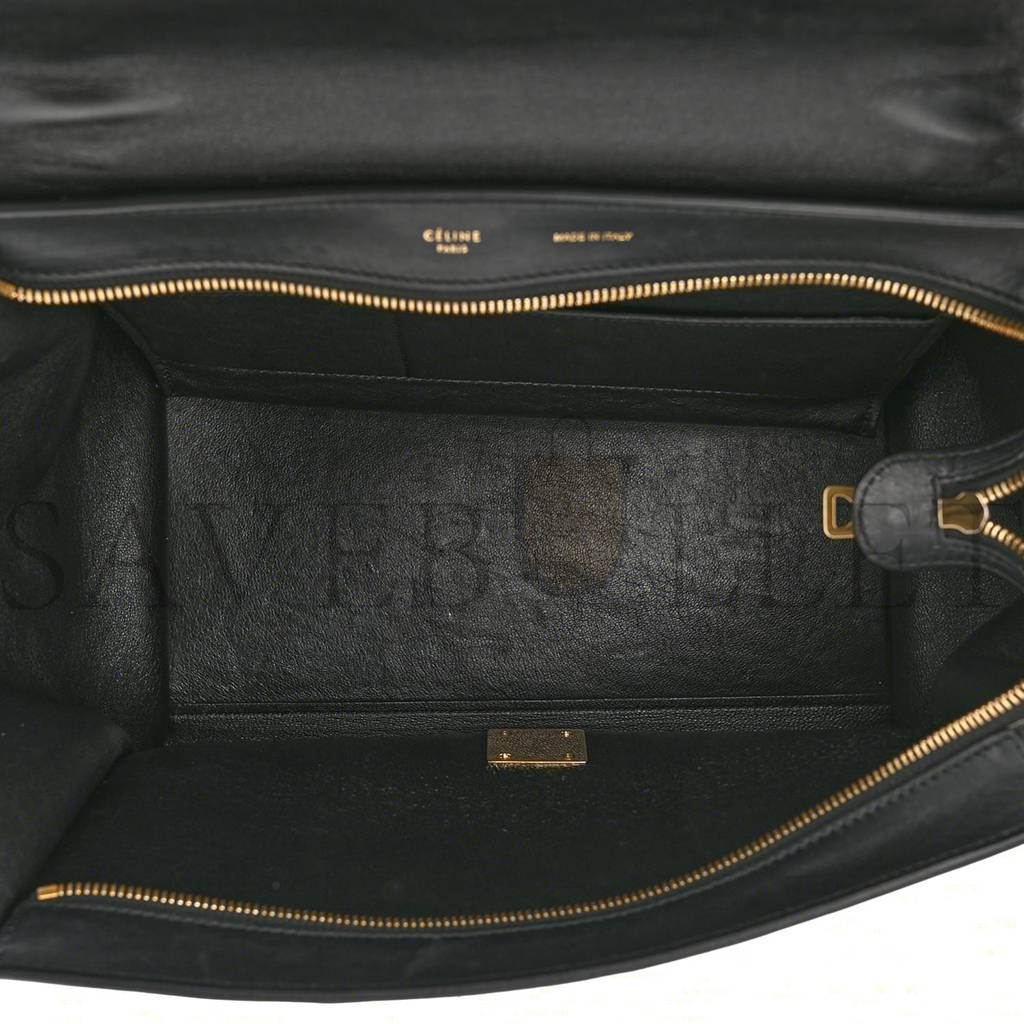 CELINE CROCODILE EMBOSSED CALFSKIN SUEDE MEDIUM TRAPEZE BLACK (30*25*18cm) CELINE CROCODILE EMBOSSED CALFSKIN SUEDE MEDIUM TRAPEZE BLACK (30*25*18cm)