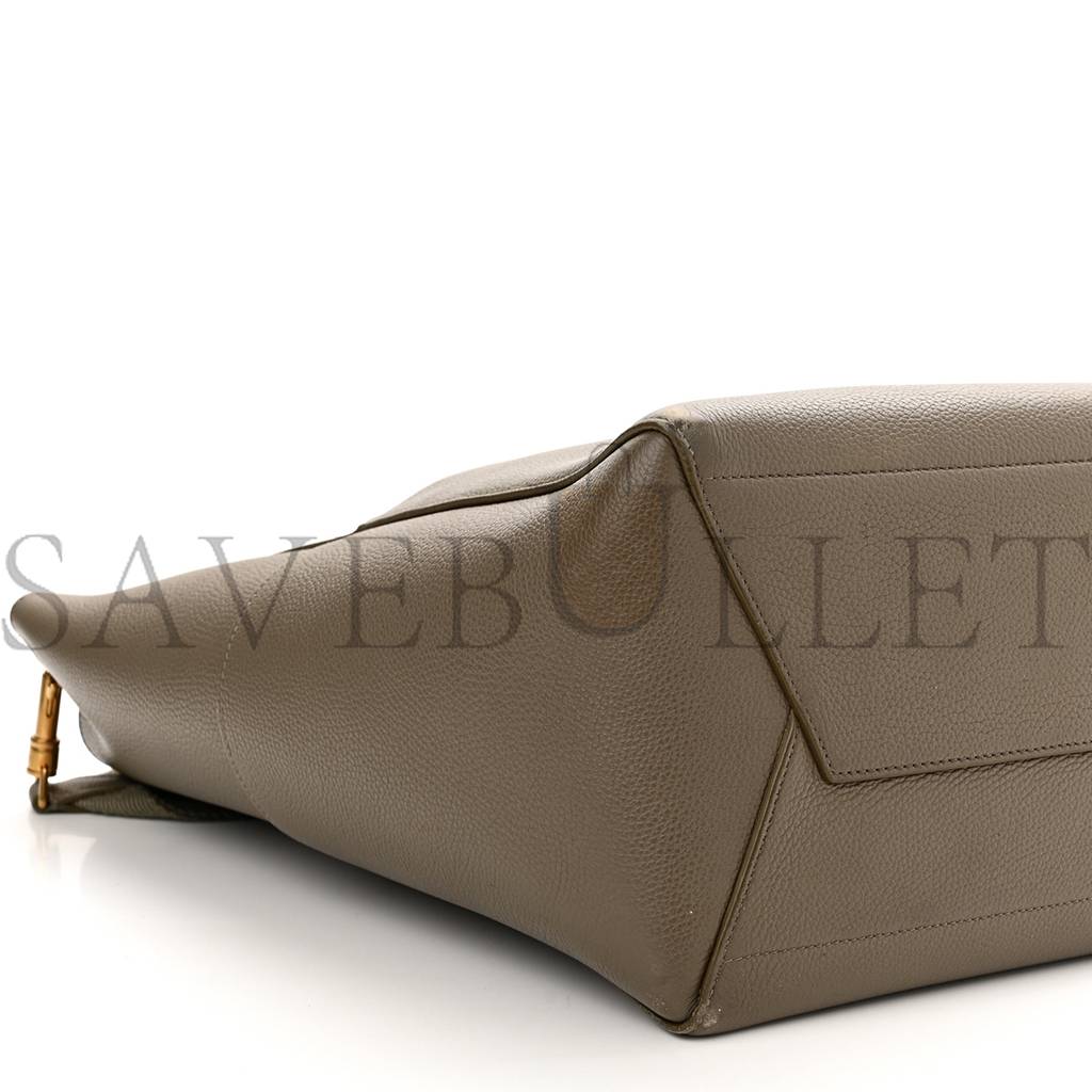 CELINE SOFT GRAINED CALFSKIN SANGLE BUCKET BAG TAUPE (33*23*17cm) CELINE SOFT GRAINED CALFSKIN SANGLE BUCKET BAG TAUPE (33*23*17cm)
