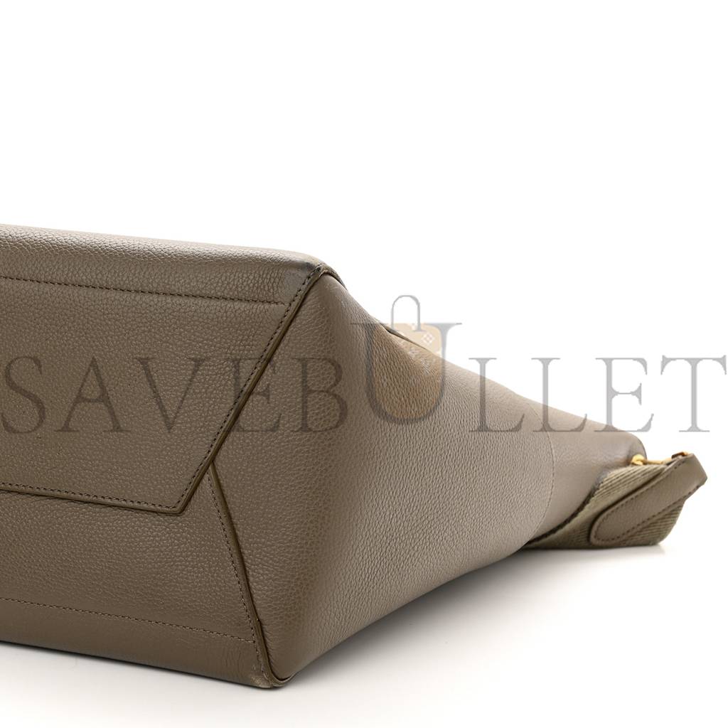 CELINE SOFT GRAINED CALFSKIN SANGLE BUCKET BAG TAUPE (33*23*17cm) CELINE SOFT GRAINED CALFSKIN SANGLE BUCKET BAG TAUPE (33*23*17cm)
