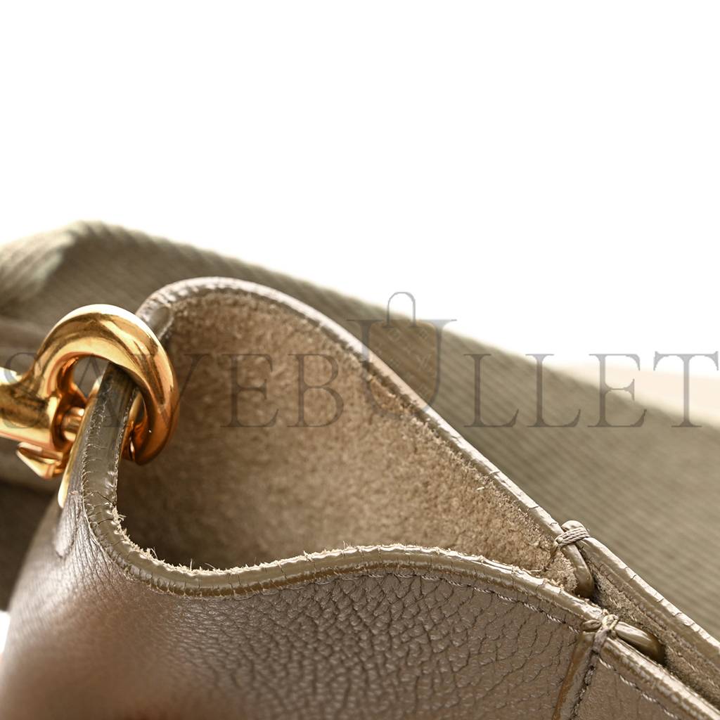 CELINE SOFT GRAINED CALFSKIN SANGLE BUCKET BAG TAUPE (33*23*17cm) CELINE SOFT GRAINED CALFSKIN SANGLE BUCKET BAG TAUPE (33*23*17cm)