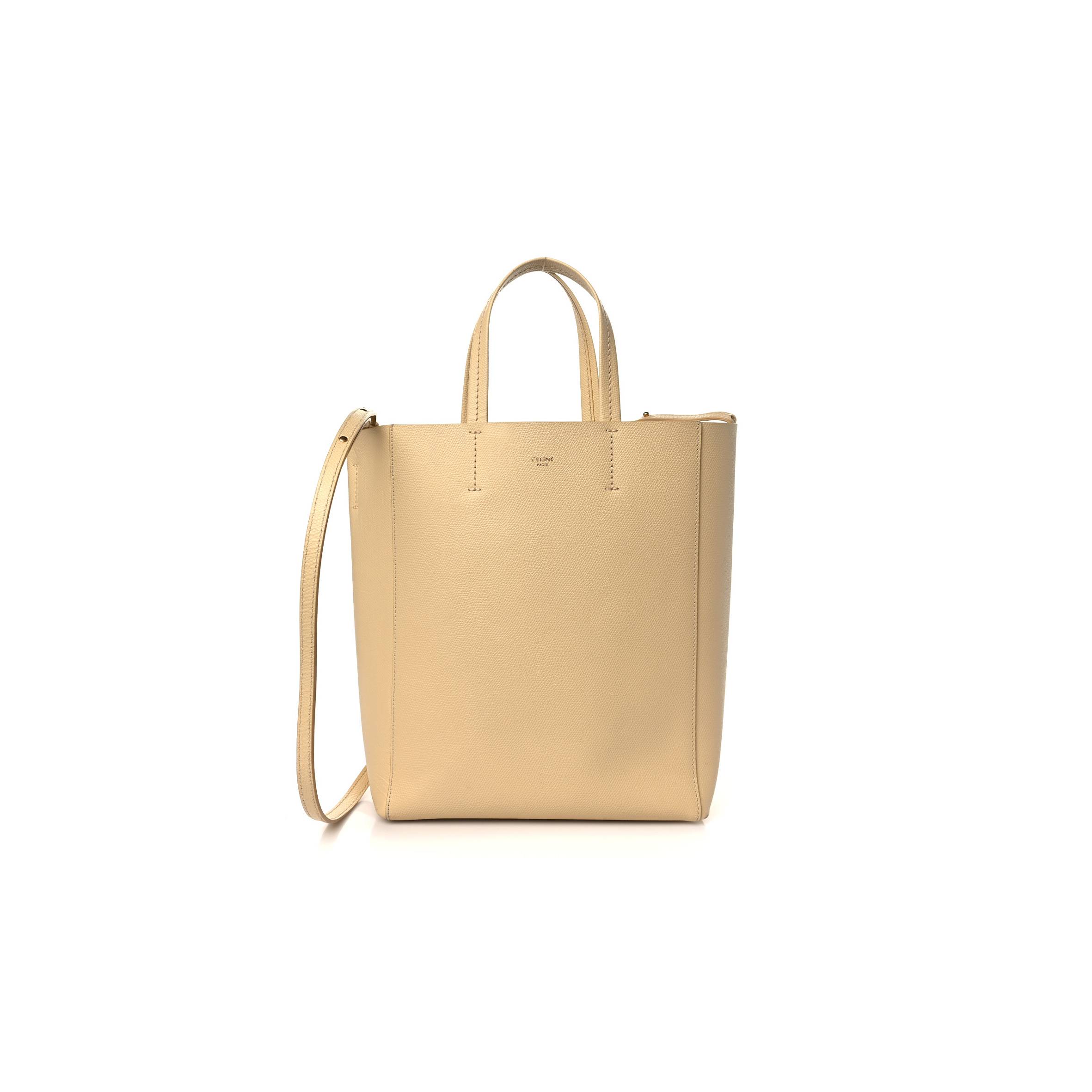 CELINE GRAINED CALFSKIN SMALL VERTICAL CABAS SAND (29*23*10cm) CELINE GRAINED CALFSKIN SMALL VERTICAL CABAS SAND (29*23*10cm)
