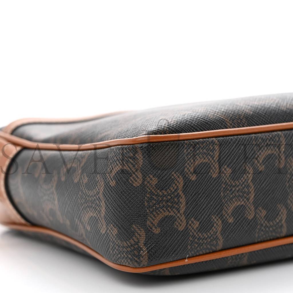 CELINE TRIOMPHE CANVAS CALFSKIN MEDIUM PATAPANS TAN (25*18*5cm) CELINE TRIOMPHE CANVAS CALFSKIN MEDIUM PATAPANS TAN (25*18*5cm)