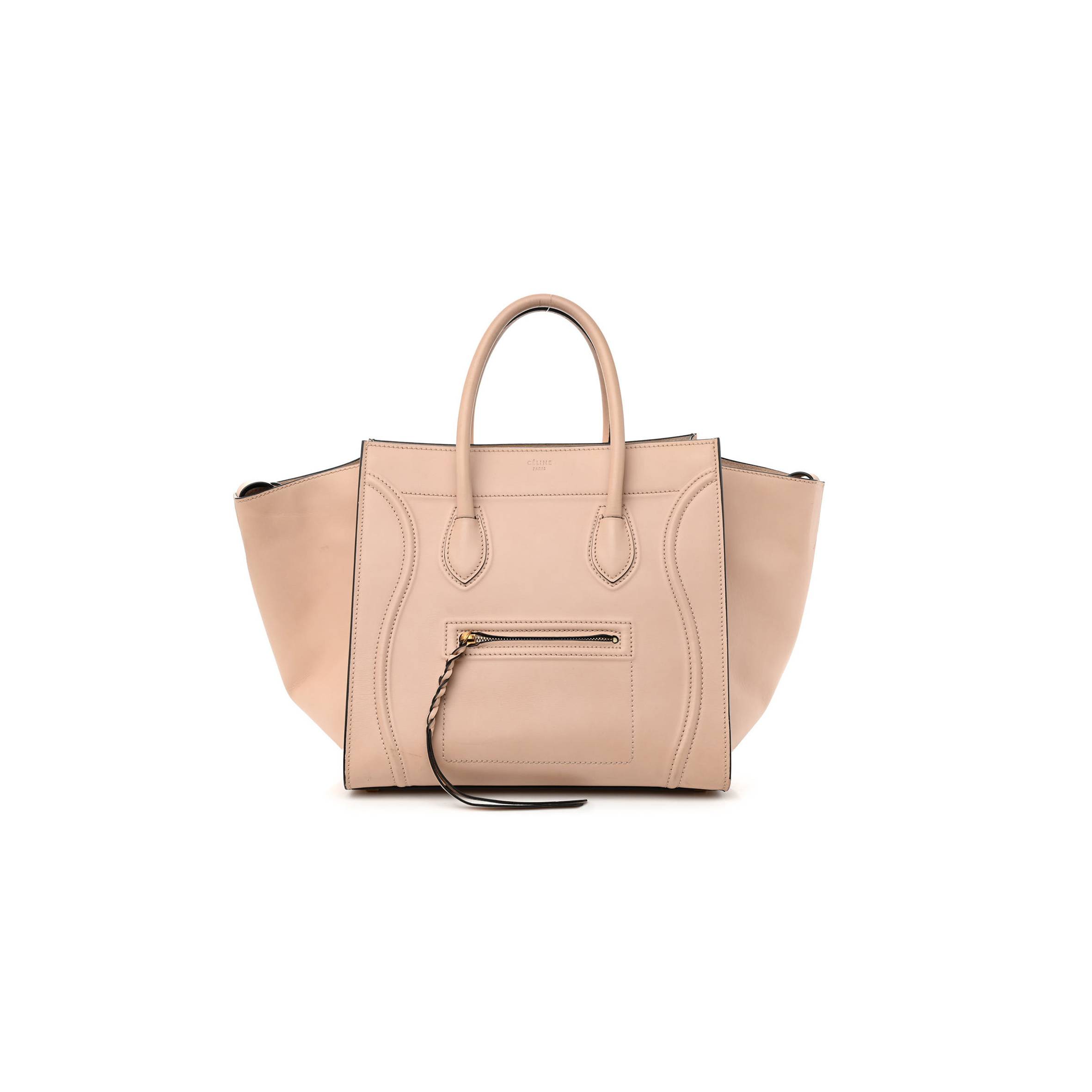 CELINE SMOOTH CALFSKIN MEDIUM PHANTOM LUGGAGE POWDER (30*27*24cm) CELINE SMOOTH CALFSKIN MEDIUM PHANTOM LUGGAGE POWDER (30*27*24cm)