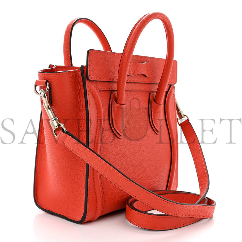 CELINE BABY GRAINED CALFSKIN NANO LUGGAGE RED (20*20*10cm) CELINE BABY GRAINED CALFSKIN NANO LUGGAGE RED (20*20*10cm)