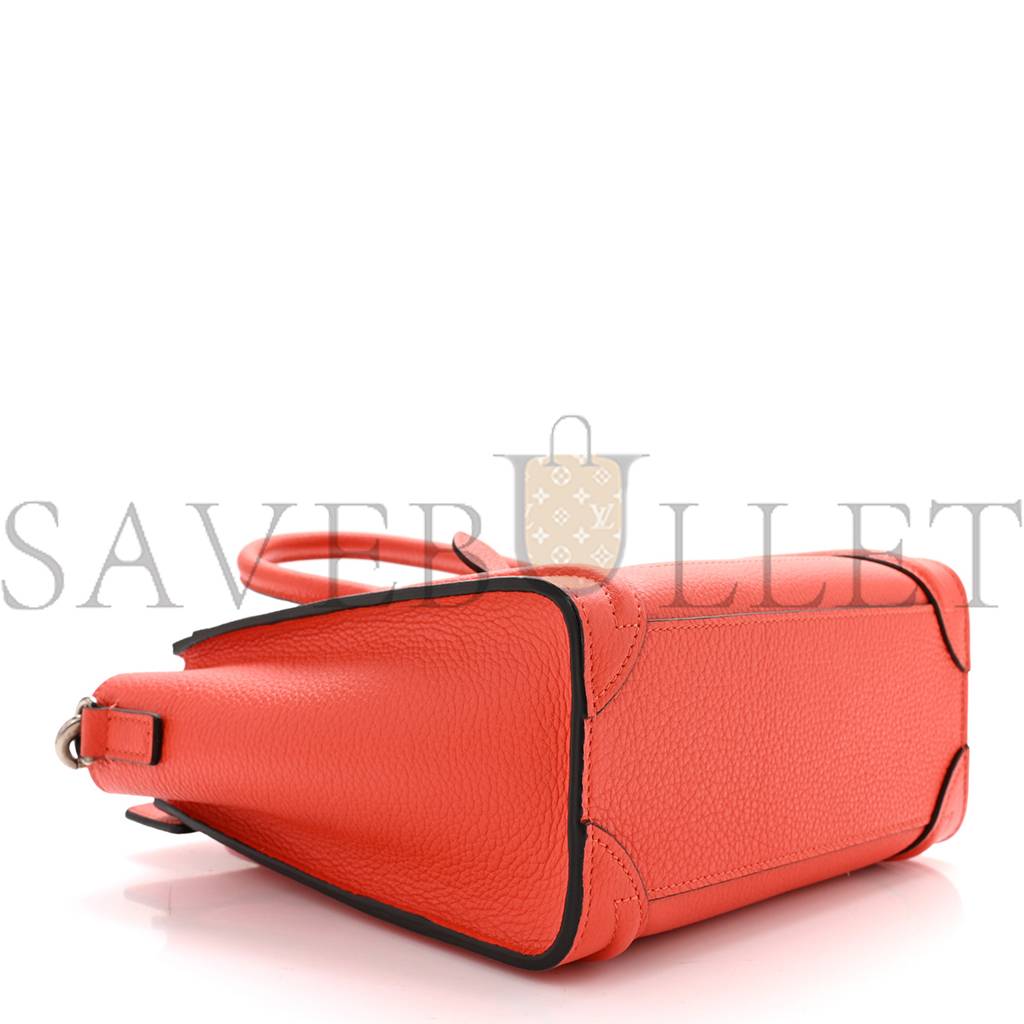 CELINE BABY GRAINED CALFSKIN NANO LUGGAGE RED (20*20*10cm) CELINE BABY GRAINED CALFSKIN NANO LUGGAGE RED (20*20*10cm)