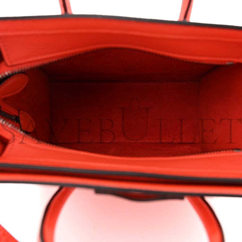 CELINE BABY GRAINED CALFSKIN NANO LUGGAGE RED (20*20*10cm) CELINE BABY GRAINED CALFSKIN NANO LUGGAGE RED (20*20*10cm)