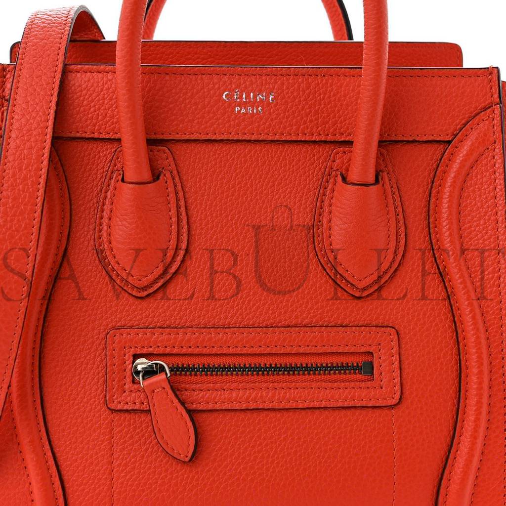 CELINE BABY GRAINED CALFSKIN NANO LUGGAGE RED (20*20*10cm) CELINE BABY GRAINED CALFSKIN NANO LUGGAGE RED (20*20*10cm)