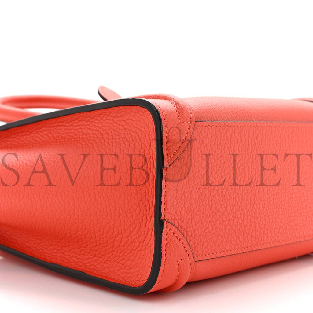 CELINE BABY GRAINED CALFSKIN NANO LUGGAGE RED (20*20*10cm) CELINE BABY GRAINED CALFSKIN NANO LUGGAGE RED (20*20*10cm)
