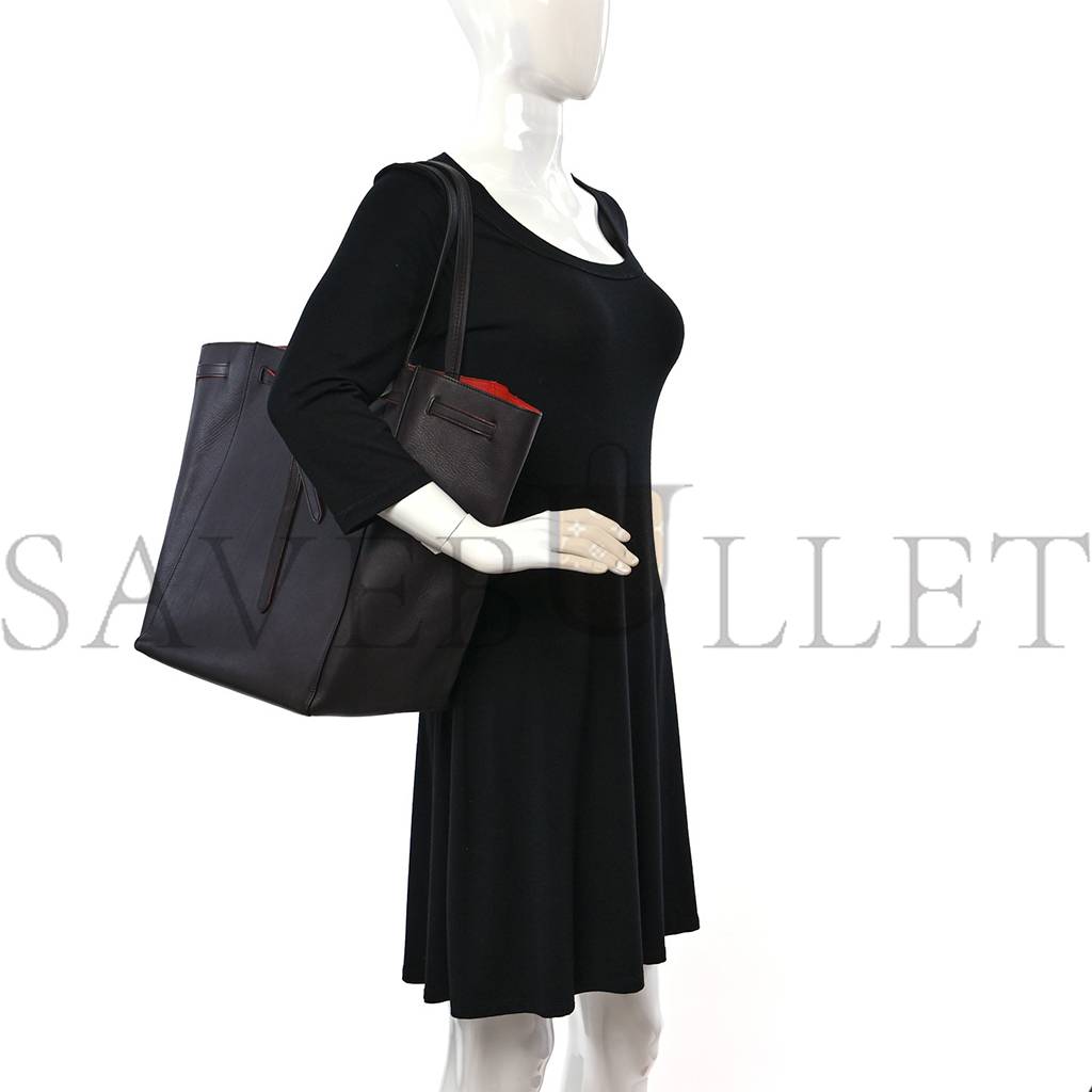 CELINE SMOOTH CALFSKIN MEDIUM BELT CABAS PHANTOM DARK BROWN (35*27*20cm) CELINE SMOOTH CALFSKIN MEDIUM BELT CABAS PHANTOM DARK BROWN (35*27*20cm)