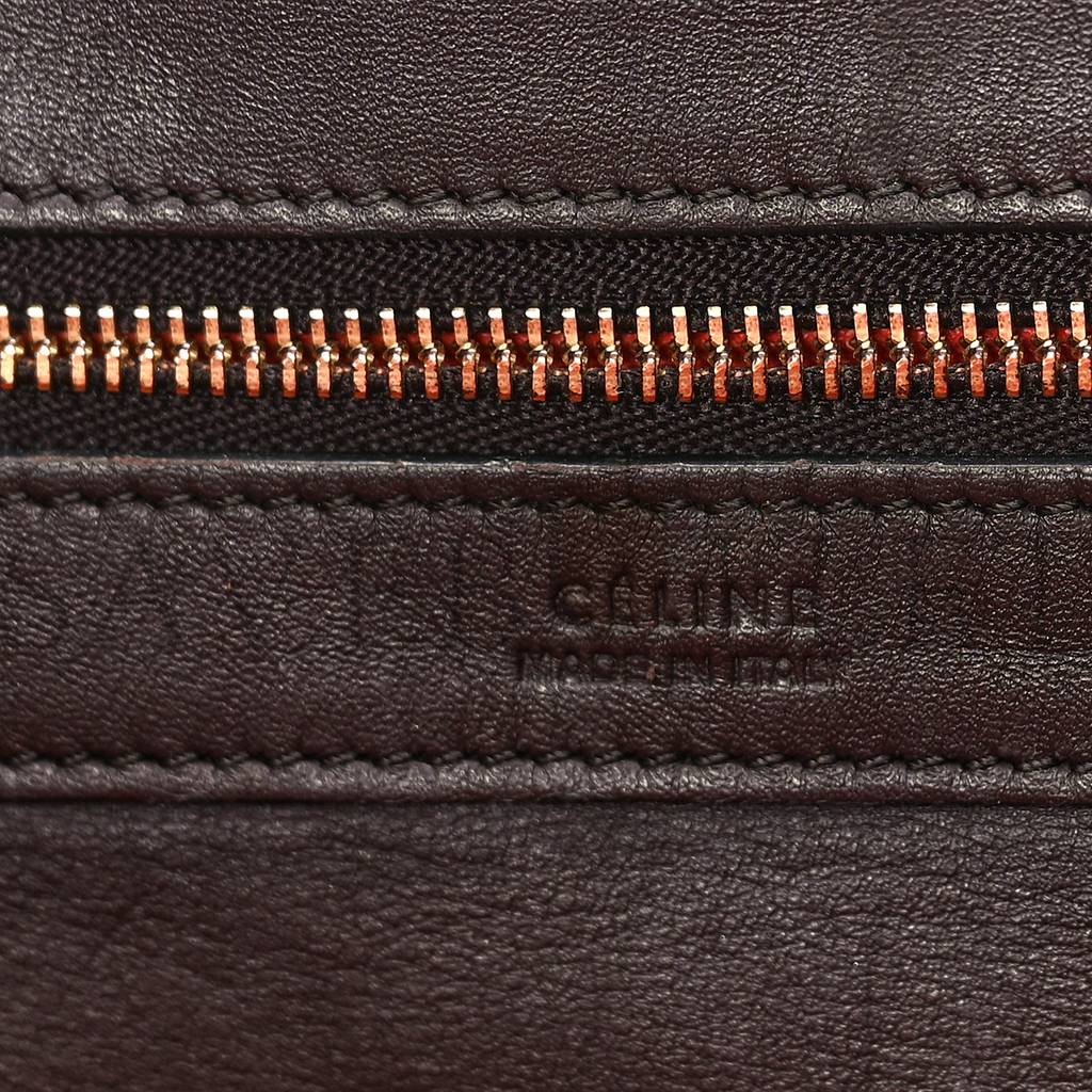 CELINE SMOOTH CALFSKIN MEDIUM BELT CABAS PHANTOM DARK BROWN (35*27*20cm) CELINE SMOOTH CALFSKIN MEDIUM BELT CABAS PHANTOM DARK BROWN (35*27*20cm)