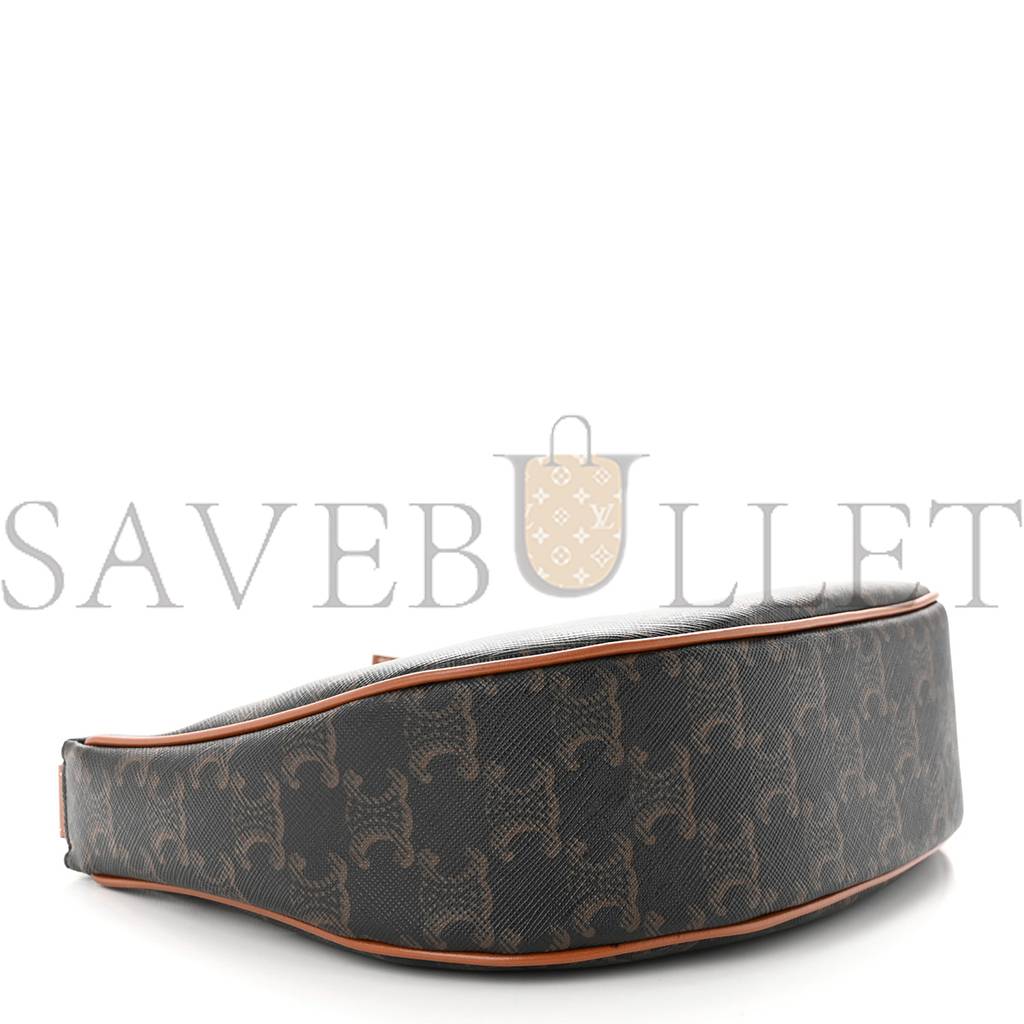 CELINE TRIOMPHE CANVAS CALFSKIN AVA SHOULDER BAG TAN (25*18*8cm) CELINE TRIOMPHE CANVAS CALFSKIN AVA SHOULDER BAG TAN (25*18*8cm)