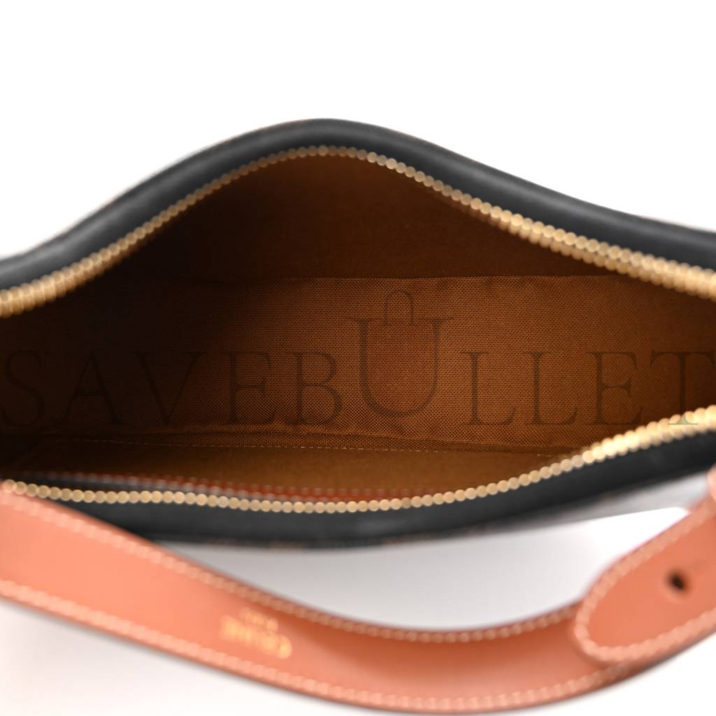 CELINE TRIOMPHE CANVAS CALFSKIN AVA SHOULDER BAG TAN (25*18*8cm) CELINE TRIOMPHE CANVAS CALFSKIN AVA SHOULDER BAG TAN (25*18*8cm)