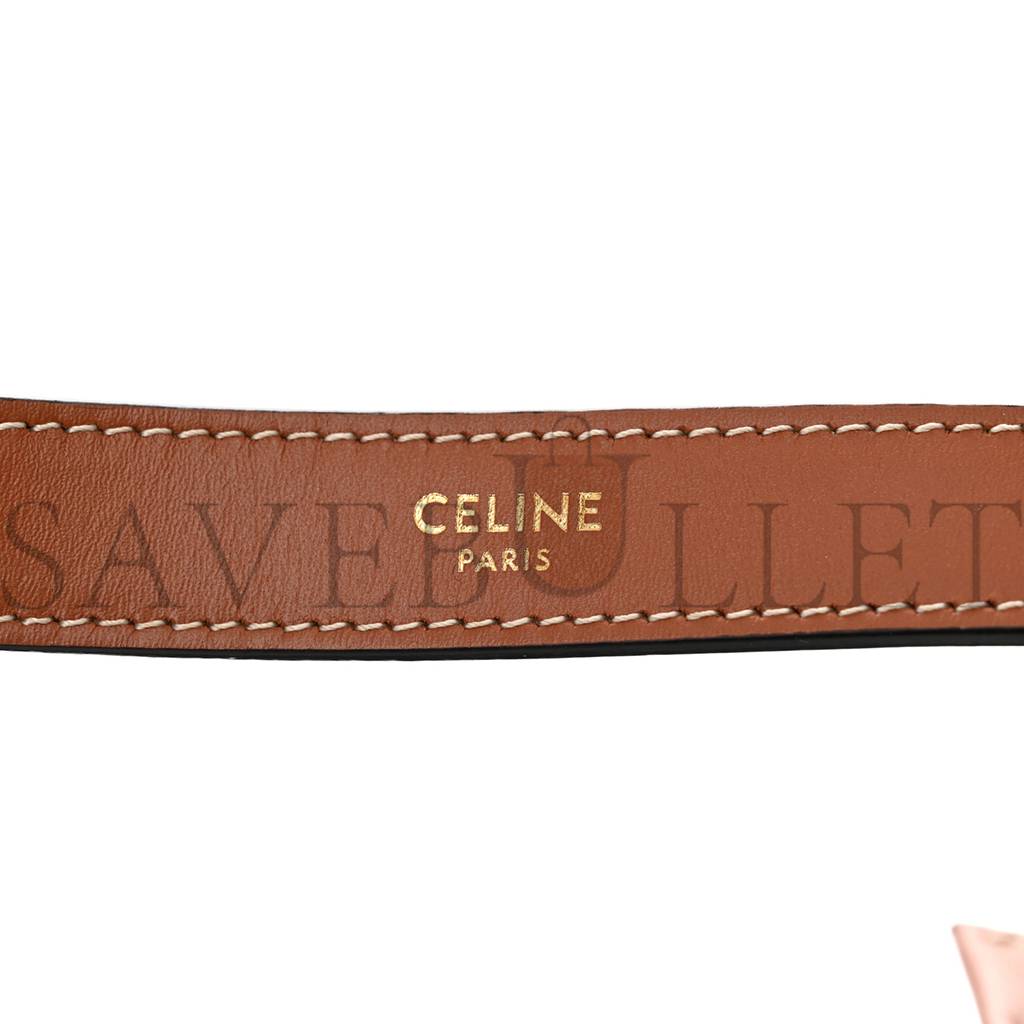CELINE TRIOMPHE CANVAS CALFSKIN AVA SHOULDER BAG TAN (25*18*8cm) CELINE TRIOMPHE CANVAS CALFSKIN AVA SHOULDER BAG TAN (25*18*8cm)