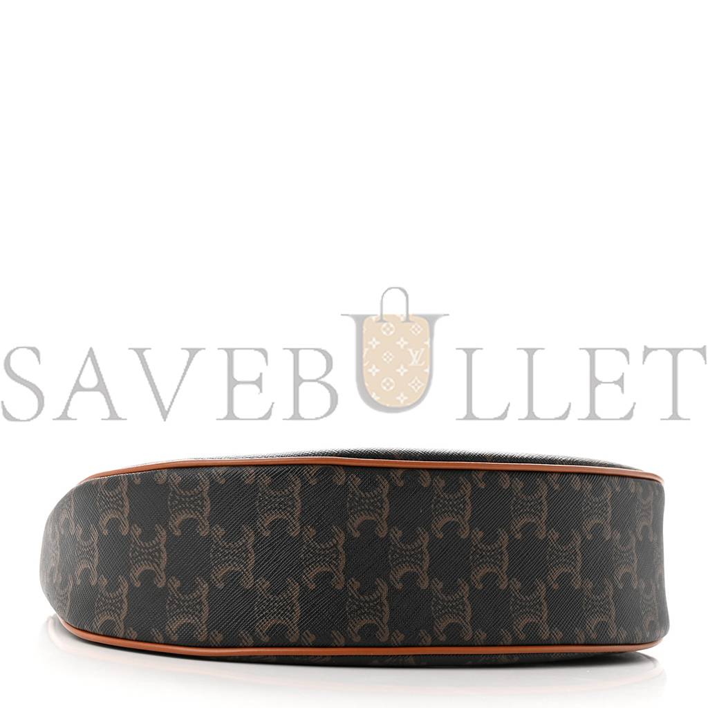 CELINE CANVAS CALFSKIN AVA TRIOMPHE SHOULDER BAG TAN (25*19*7cm) CELINE CANVAS CALFSKIN AVA TRIOMPHE SHOULDER BAG TAN (25*19*7cm)