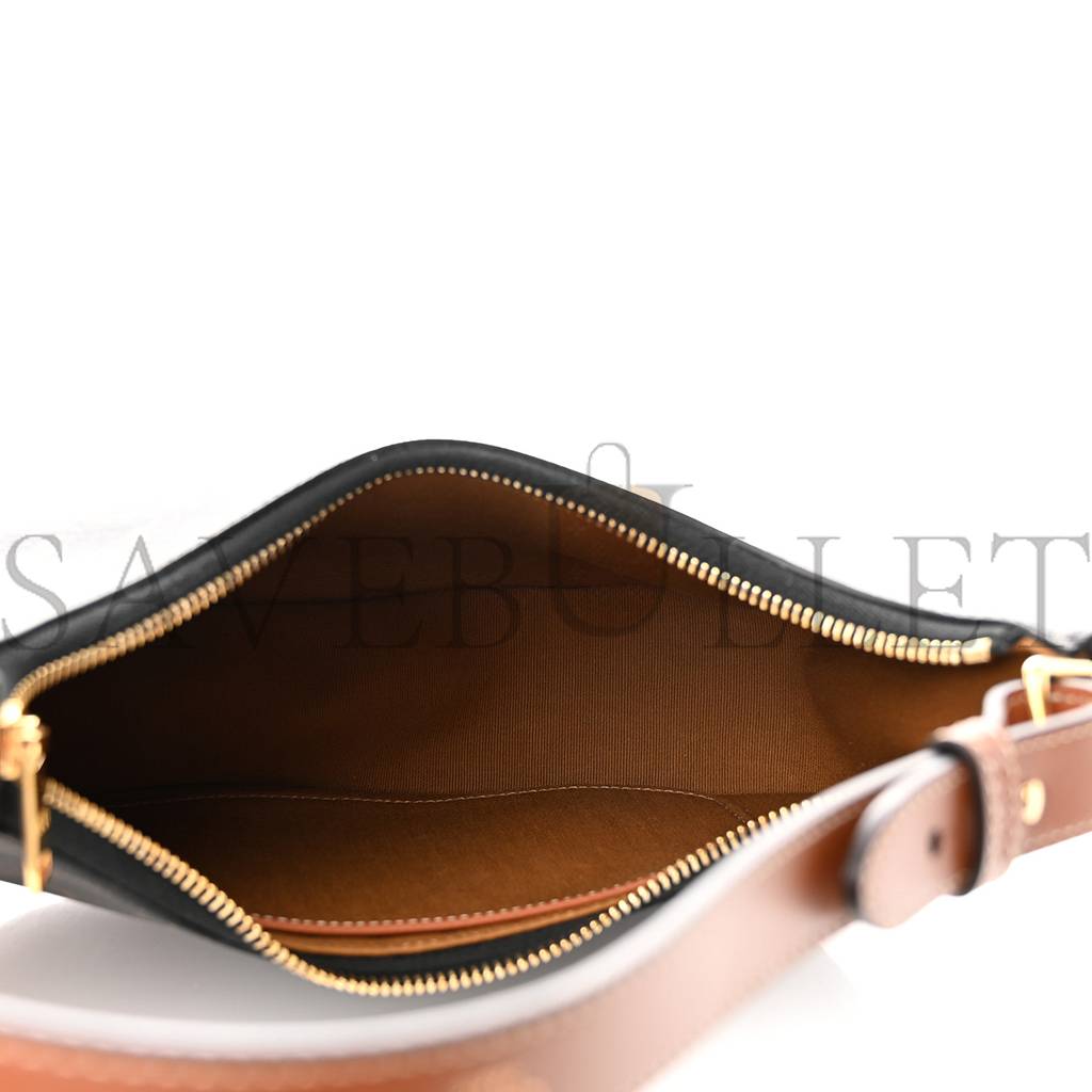 CELINE CANVAS CALFSKIN AVA TRIOMPHE SHOULDER BAG TAN (25*19*7cm) CELINE CANVAS CALFSKIN AVA TRIOMPHE SHOULDER BAG TAN (25*19*7cm)