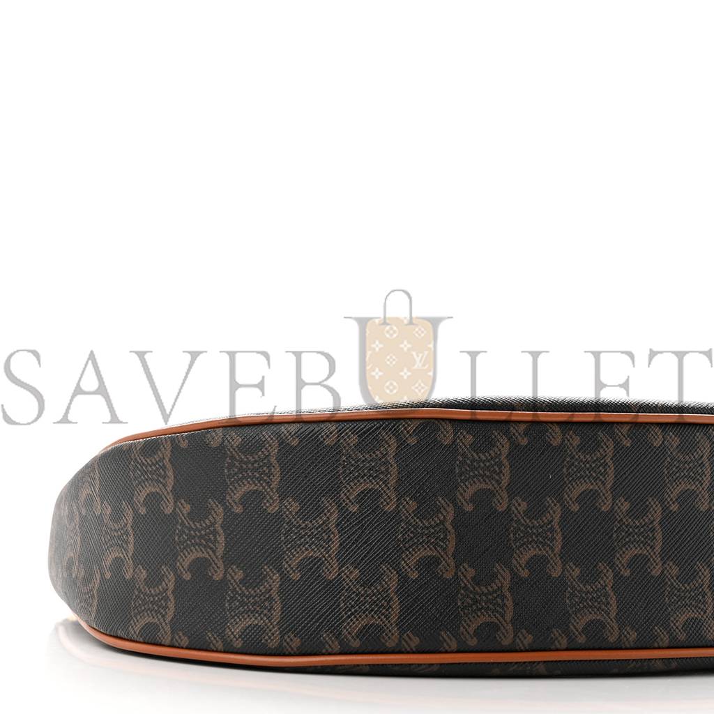 CELINE CANVAS CALFSKIN AVA TRIOMPHE SHOULDER BAG TAN (25*19*7cm) CELINE CANVAS CALFSKIN AVA TRIOMPHE SHOULDER BAG TAN (25*19*7cm)