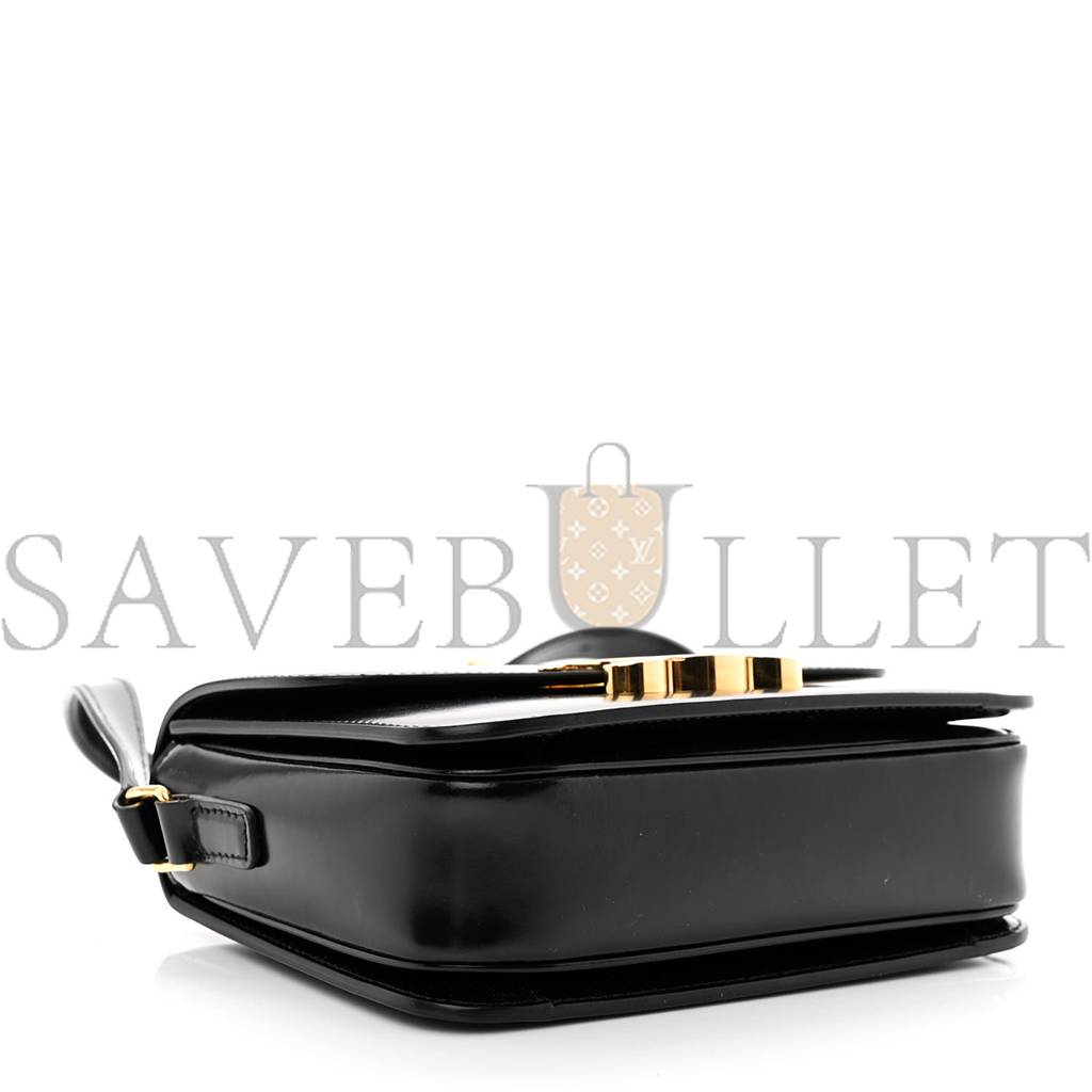 CELINE SHINY CALFSKIN TEEN TRIOMPHE BLACK (18*14*6cm) CELINE SHINY CALFSKIN TEEN TRIOMPHE BLACK (18*14*6cm)