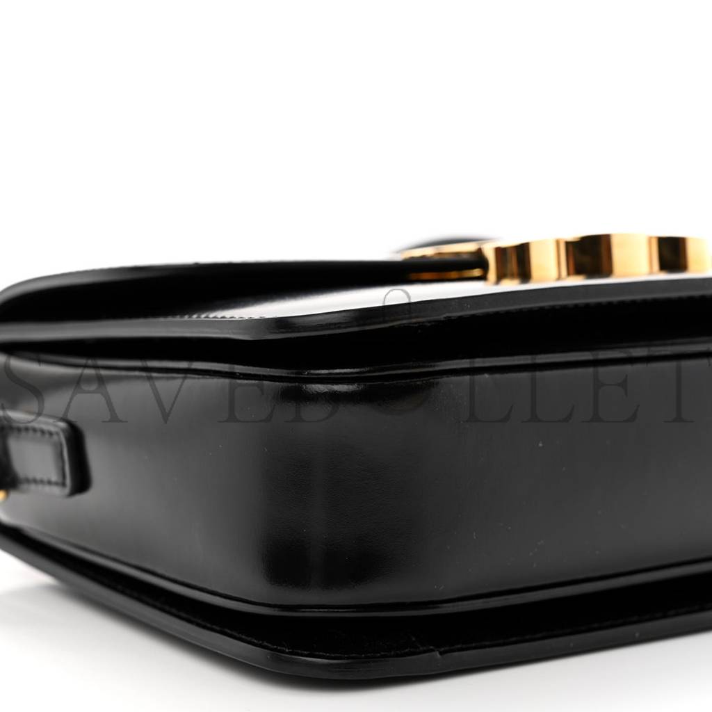CELINE SHINY CALFSKIN TEEN TRIOMPHE BLACK (18*14*6cm) CELINE SHINY CALFSKIN TEEN TRIOMPHE BLACK (18*14*6cm)