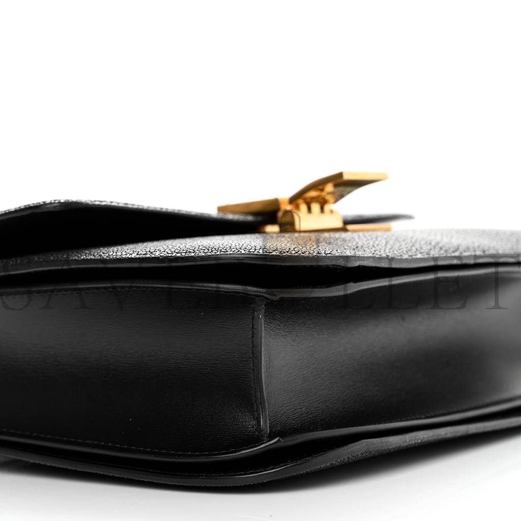 CELINE STINGRAY MEDIUM CLASSIC BOX FLAP BAG BLACK (23*18*8cm) CELINE STINGRAY MEDIUM CLASSIC BOX FLAP BAG BLACK (23*18*8cm)