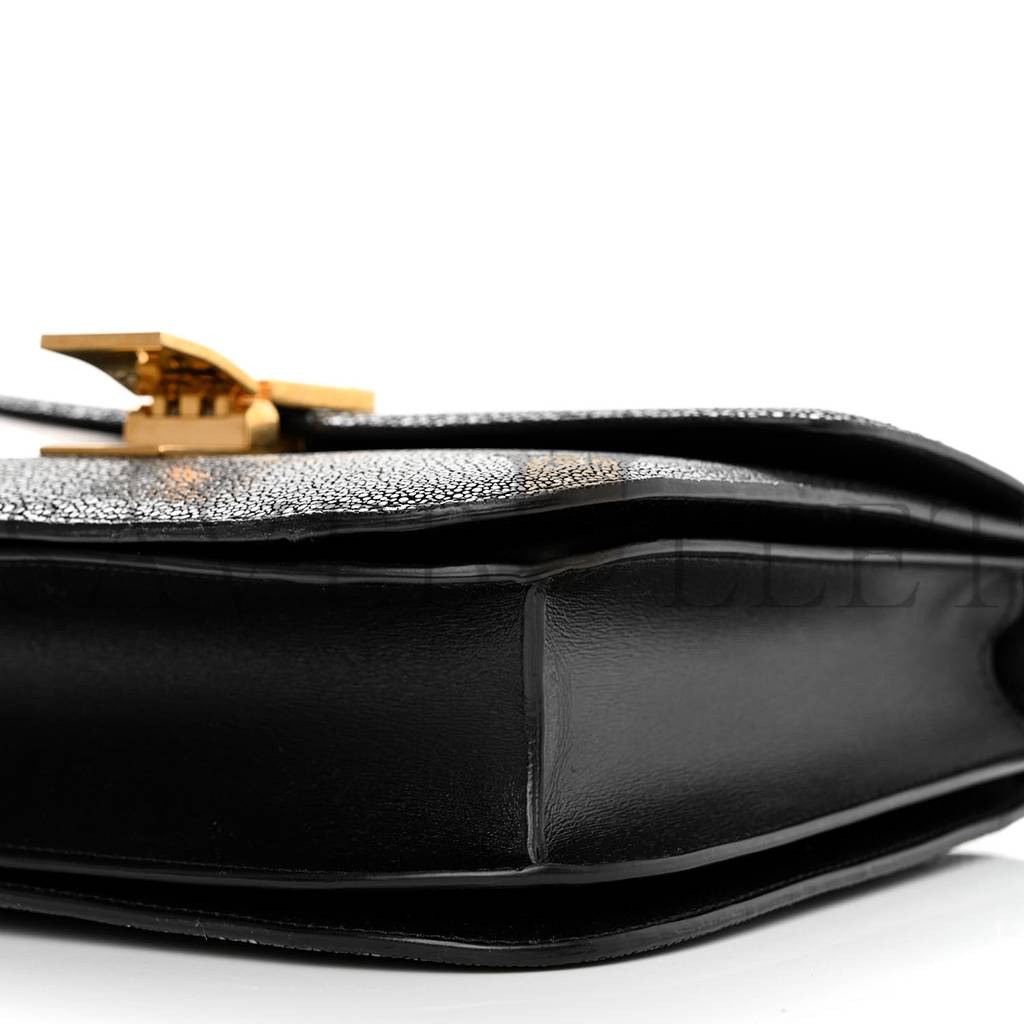 CELINE STINGRAY MEDIUM CLASSIC BOX FLAP BAG BLACK (23*18*8cm) CELINE STINGRAY MEDIUM CLASSIC BOX FLAP BAG BLACK (23*18*8cm)