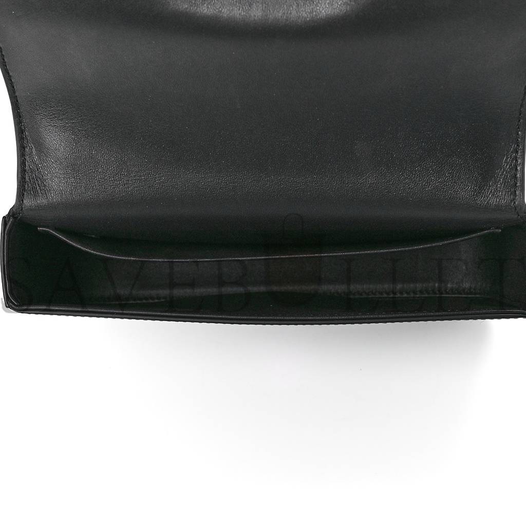 CELINE SHINY CALFSKIN CUIR TRIOMPHE CHAIN SHOULDER BAG BLACK (20*11*4cm) CELINE SHINY CALFSKIN CUIR TRIOMPHE CHAIN SHOULDER BAG BLACK (20*11*4cm)