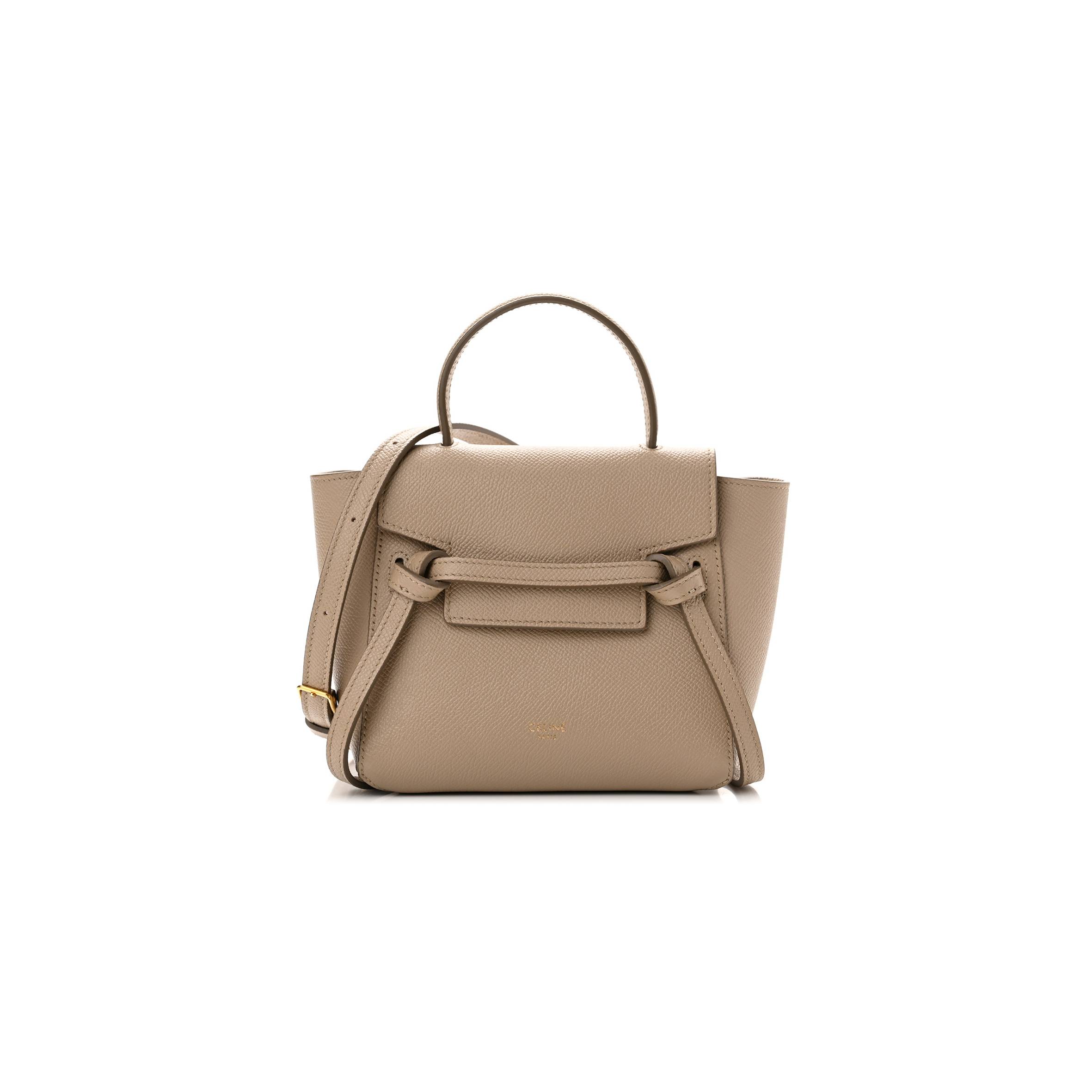 CELINE GRAINED CALFSKIN NANO BELT BAG LIGHT TAUPE (20*18*10cm) CELINE GRAINED CALFSKIN NANO BELT BAG LIGHT TAUPE (20*18*10cm)