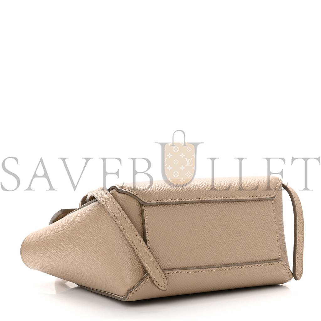 CELINE GRAINED CALFSKIN NANO BELT BAG LIGHT TAUPE (20*18*10cm) CELINE GRAINED CALFSKIN NANO BELT BAG LIGHT TAUPE (20*18*10cm)