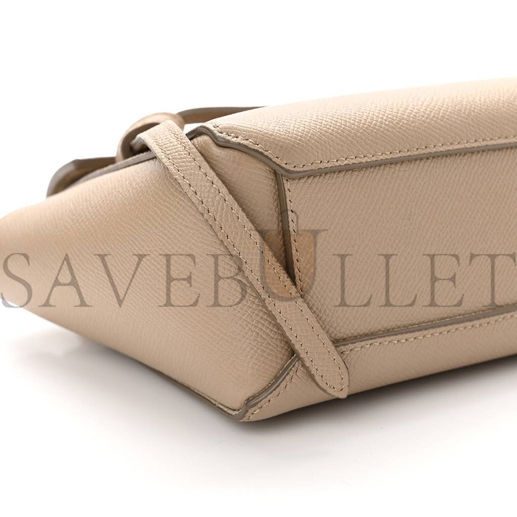 CELINE GRAINED CALFSKIN NANO BELT BAG LIGHT TAUPE (20*18*10cm) CELINE GRAINED CALFSKIN NANO BELT BAG LIGHT TAUPE (20*18*10cm)