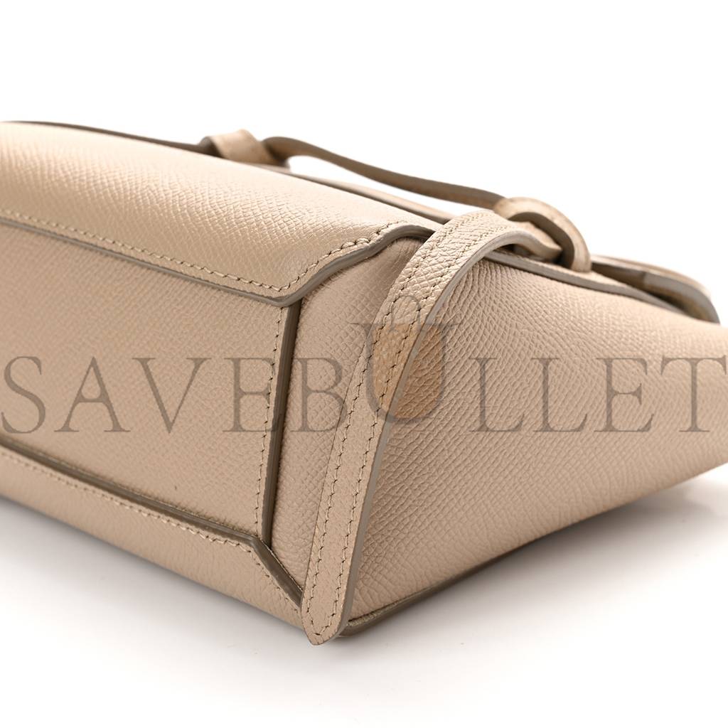 CELINE GRAINED CALFSKIN NANO BELT BAG LIGHT TAUPE (20*18*10cm) CELINE GRAINED CALFSKIN NANO BELT BAG LIGHT TAUPE (20*18*10cm)