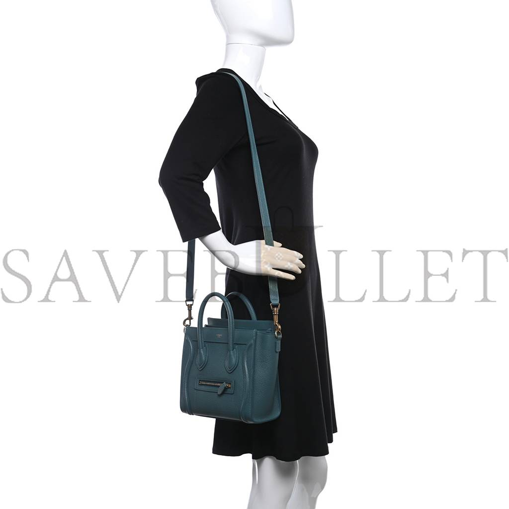 CELINE GOATSKIN NANO LUGGAGE ANTARCTIC (20*20*8cm) CELINE GOATSKIN NANO LUGGAGE ANTARCTIC (20*20*8cm)
