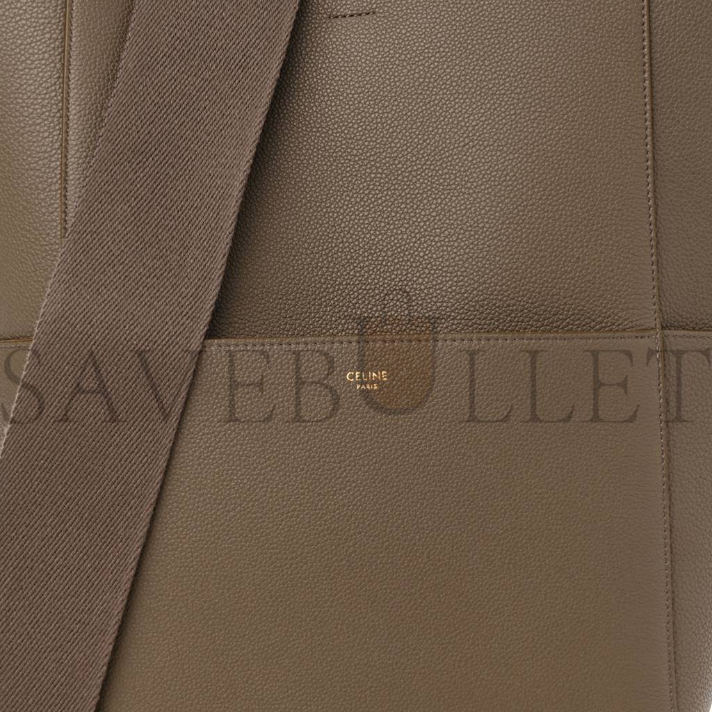 CELINE SOFT GRAINED CALFSKIN SANGLE BUCKET BAG TAUPE (28*23*17cm) CELINE SOFT GRAINED CALFSKIN SANGLE BUCKET BAG TAUPE (28*23*17cm)