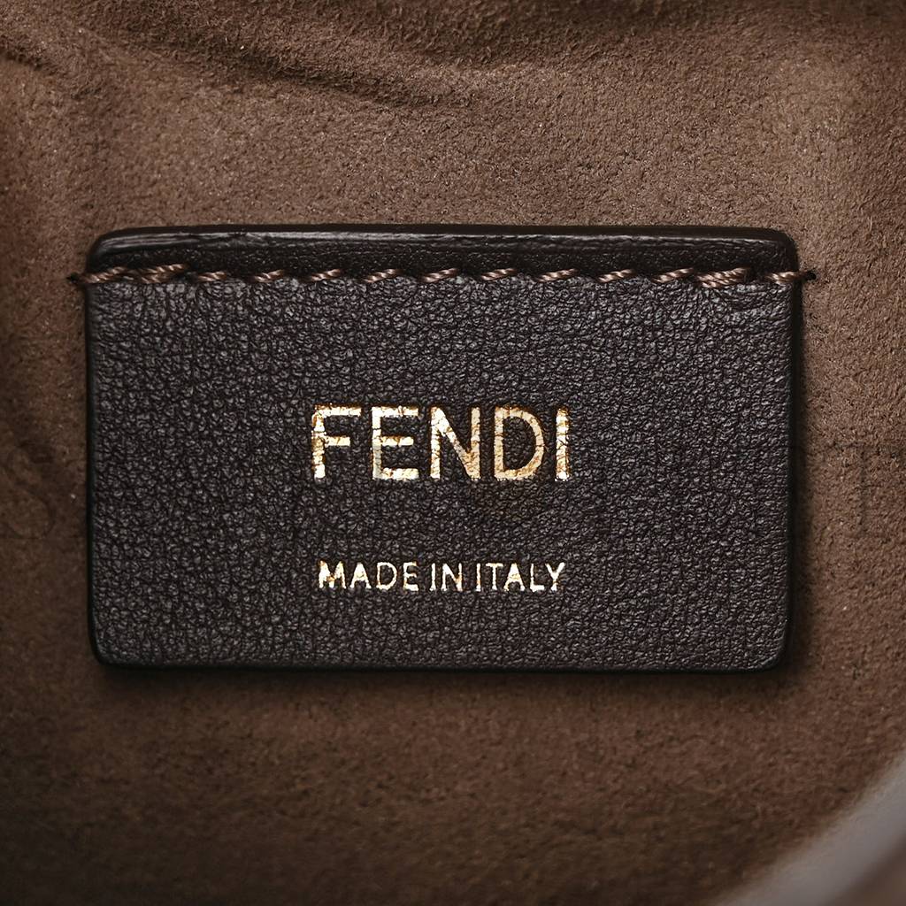 FENDI VITELLO LIBERTY F IS FENDI BI-COLOR FF 1974 EMBOSSED MINI MON TRESOR BUCKET BAG MAYA BLACK (18*12*10cm) FENDI VITELLO LIBERTY F IS FENDI BI-COLOR FF 1974 EMBOSSED MINI MON TRESOR BUCKET BAG MAYA BLACK (18*12*10cm)