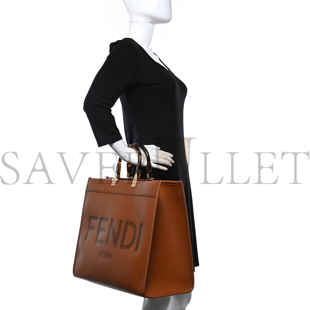 FENDI VITELLO KING PLEXIGLASS LARGE FENDI SUNSHINE SHOPPER TOTE CUOIO (41*34*20cm) FENDI VITELLO KING PLEXIGLASS LARGE FENDI SUNSHINE SHOPPER TOTE CUOIO (41*34*20cm)