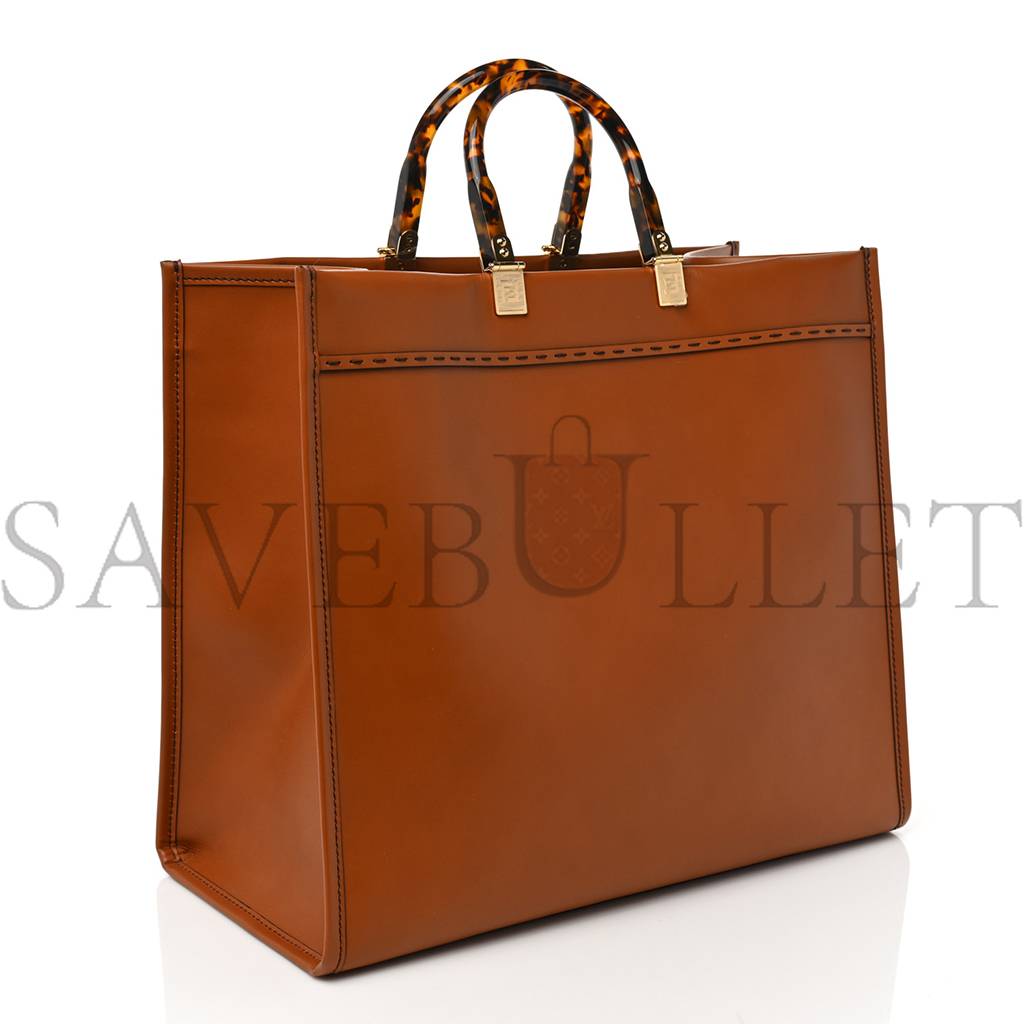 FENDI VITELLO KING PLEXIGLASS LARGE FENDI SUNSHINE SHOPPER TOTE CUOIO (41*34*20cm) FENDI VITELLO KING PLEXIGLASS LARGE FENDI SUNSHINE SHOPPER TOTE CUOIO (41*34*20cm)