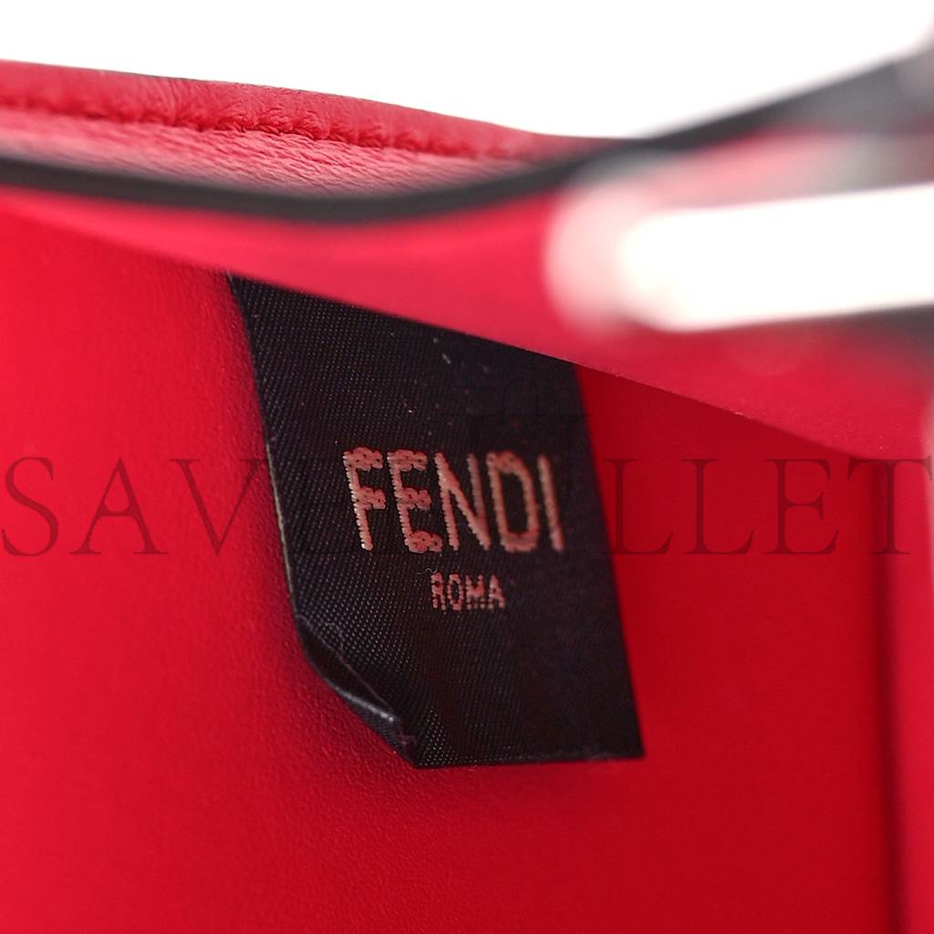 FENDI SHINY NAPPA PETITE PEEKABOO I SEE U SATCHEL LAMPONE (20*15*10cm) FENDI SHINY NAPPA PETITE PEEKABOO I SEE U SATCHEL LAMPONE (20*15*10cm)