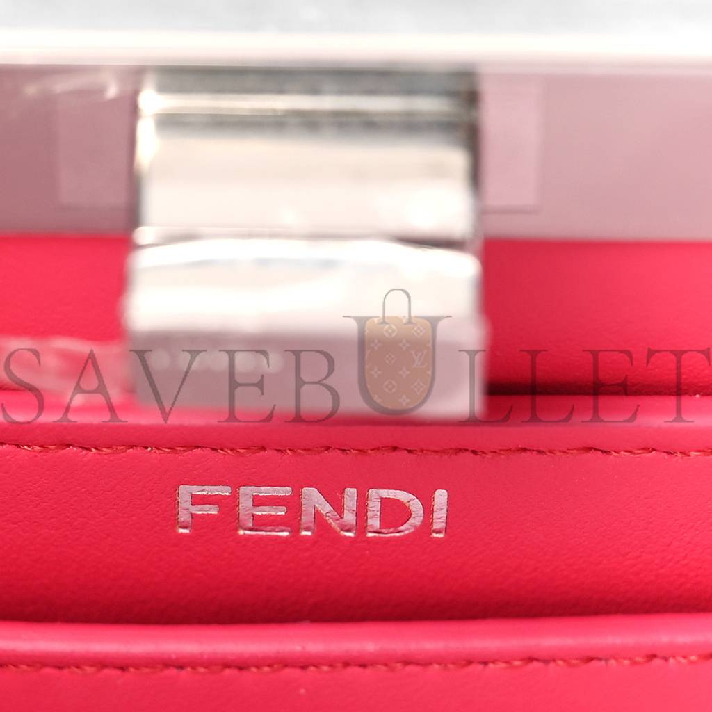 FENDI SHINY NAPPA PETITE PEEKABOO I SEE U SATCHEL LAMPONE (20*15*10cm) FENDI SHINY NAPPA PETITE PEEKABOO I SEE U SATCHEL LAMPONE (20*15*10cm)