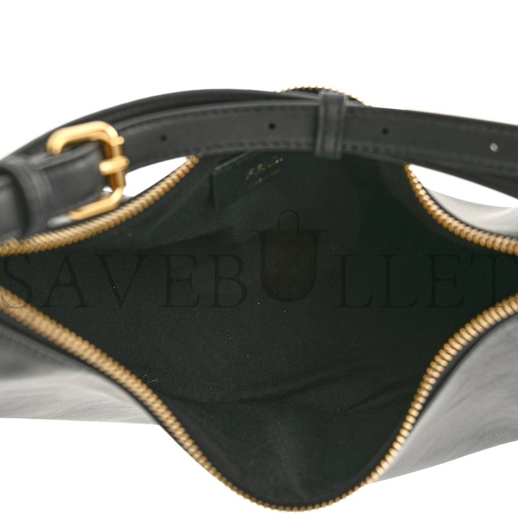 FENDI VITELLO GRACE MATTE SMALL FENDIGRAPHY HOBO BAG BLACK (28*24*9cm) FENDI VITELLO GRACE MATTE SMALL FENDIGRAPHY HOBO BAG BLACK (28*24*9cm)