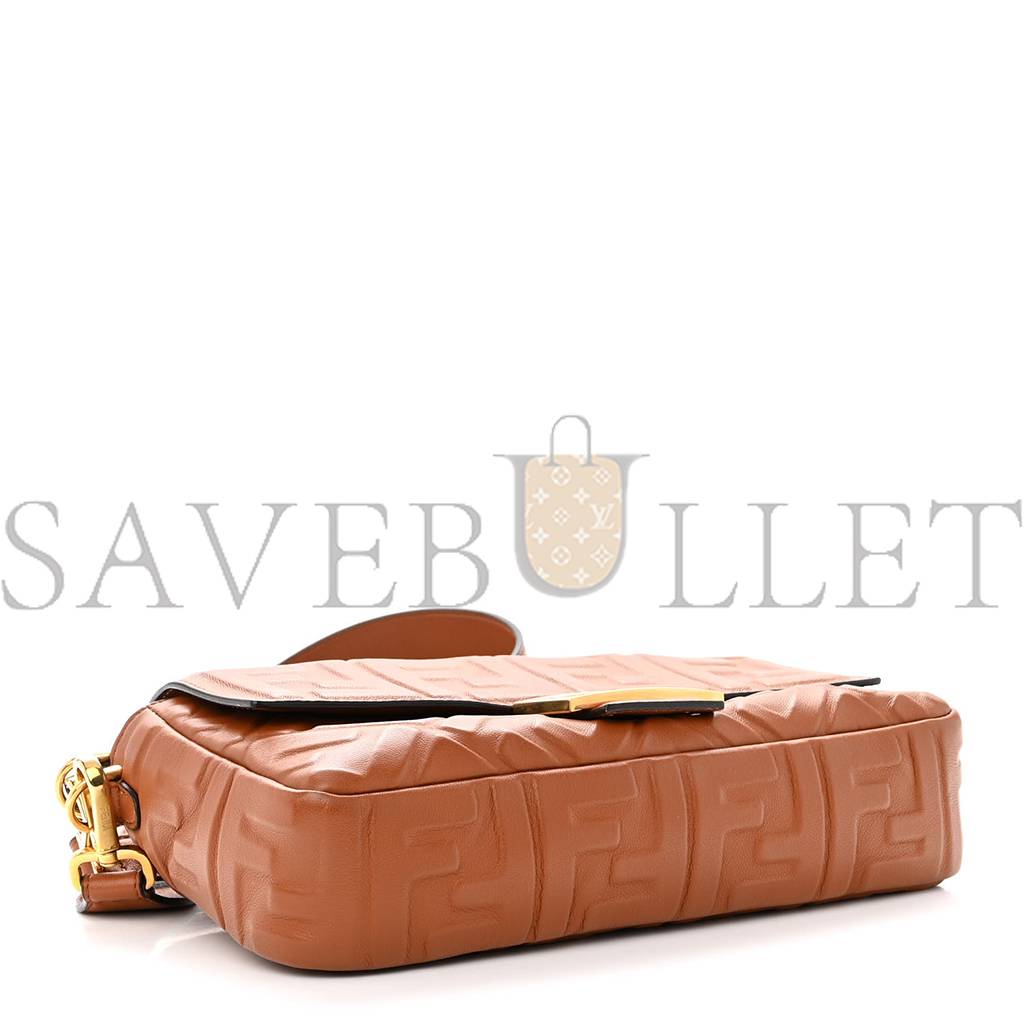 FENDI NAPPA FF 1974 EMBOSSED BAGUETTE COLONIALE (26*16*6cm) FENDI NAPPA FF 1974 EMBOSSED BAGUETTE COLONIALE (26*16*6cm)