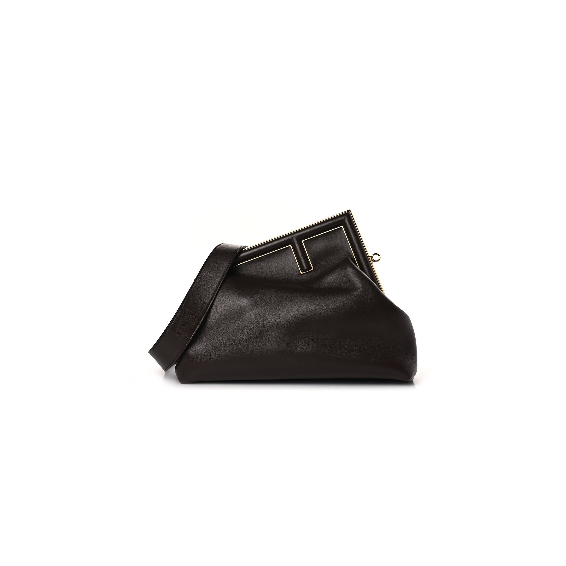 FENDI SHINY NAPPA MEDIUM FENDI FIRST EBANO (32*16*10cm) FENDI SHINY NAPPA MEDIUM FENDI FIRST EBANO (32*16*10cm)