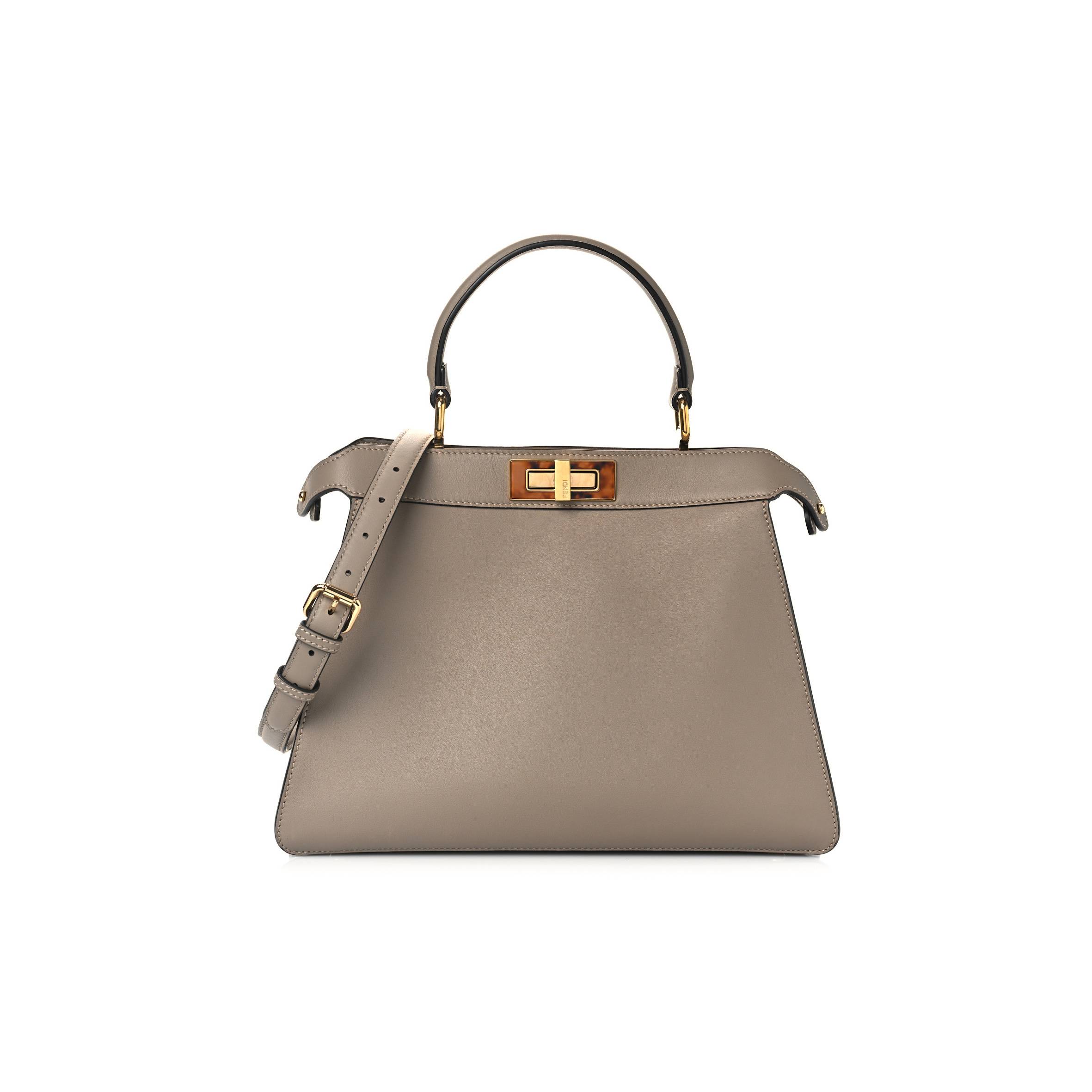 FENDI VITELLO SETA SHINY NAPPA PLEXIGLASS MEDIUM PEEKABOO I SEE U SATCHEL TORTORA (33*25*12cm) FENDI VITELLO SETA SHINY NAPPA PLEXIGLASS MEDIUM PEEKABOO I SEE U SATCHEL TORTORA (33*25*12cm)