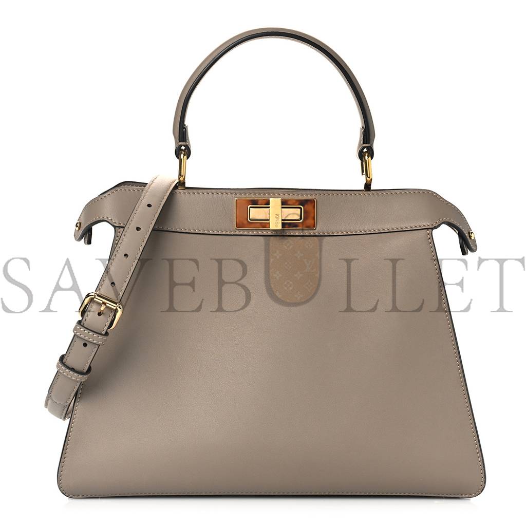 FENDI VITELLO SETA SHINY NAPPA PLEXIGLASS MEDIUM PEEKABOO I SEE U SATCHEL TORTORA (33*25*12cm) FENDI VITELLO SETA SHINY NAPPA PLEXIGLASS MEDIUM PEEKABOO I SEE U SATCHEL TORTORA (33*25*12cm)