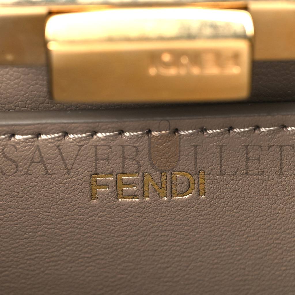 FENDI VITELLO SETA SHINY NAPPA PLEXIGLASS MEDIUM PEEKABOO I SEE U SATCHEL TORTORA (33*25*12cm) FENDI VITELLO SETA SHINY NAPPA PLEXIGLASS MEDIUM PEEKABOO I SEE U SATCHEL TORTORA (33*25*12cm)