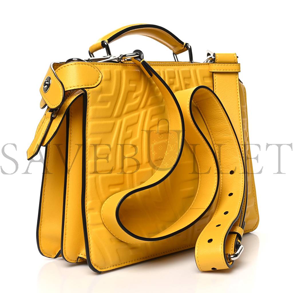 FENDI X SARAH COLEMAN NAPPA FF FISH EYE EMBOSSED MINI PEEKABOO I SEE U SATCHEL MIMOSA (25*20*10cm) FENDI X SARAH COLEMAN NAPPA FF FISH EYE EMBOSSED MINI PEEKABOO I SEE U SATCHEL MIMOSA (25*20*10cm)