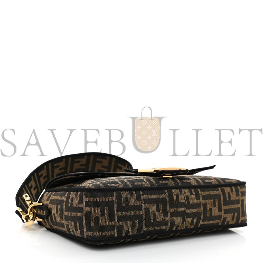 FENDI FABRIC JACQUARD FF 1974 MEDIUM BAGUETTE TOBACCO MORO BLACK (27*13*6cm) FENDI FABRIC JACQUARD FF 1974 MEDIUM BAGUETTE TOBACCO MORO BLACK (27*13*6cm)