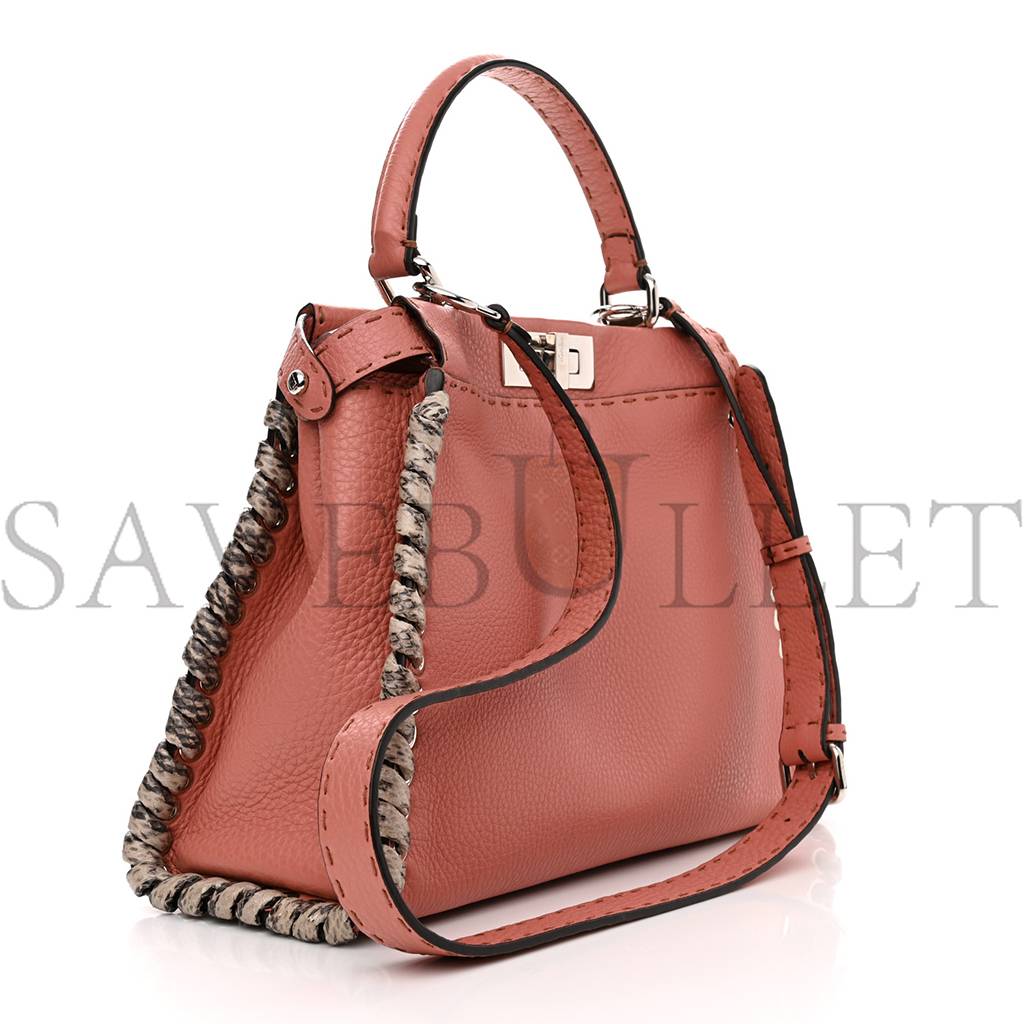 FENDI CUOIO ROMANO SELLERIA ELAPHE LACE UP MEDIUM PEEKABOO ICONIC SATCHEL MAKE UP TAUPE (34*25*13cm) FENDI CUOIO ROMANO SELLERIA ELAPHE LACE UP MEDIUM PEEKABOO ICONIC SATCHEL MAKE UP TAUPE (34*25*13cm)