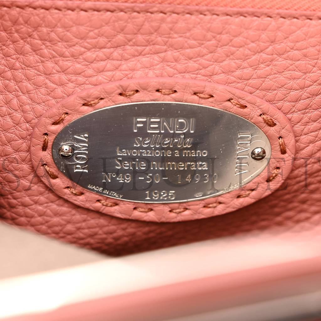 FENDI CUOIO ROMANO SELLERIA ELAPHE LACE UP MEDIUM PEEKABOO ICONIC SATCHEL MAKE UP TAUPE (34*25*13cm) FENDI CUOIO ROMANO SELLERIA ELAPHE LACE UP MEDIUM PEEKABOO ICONIC SATCHEL MAKE UP TAUPE (34*25*13cm)