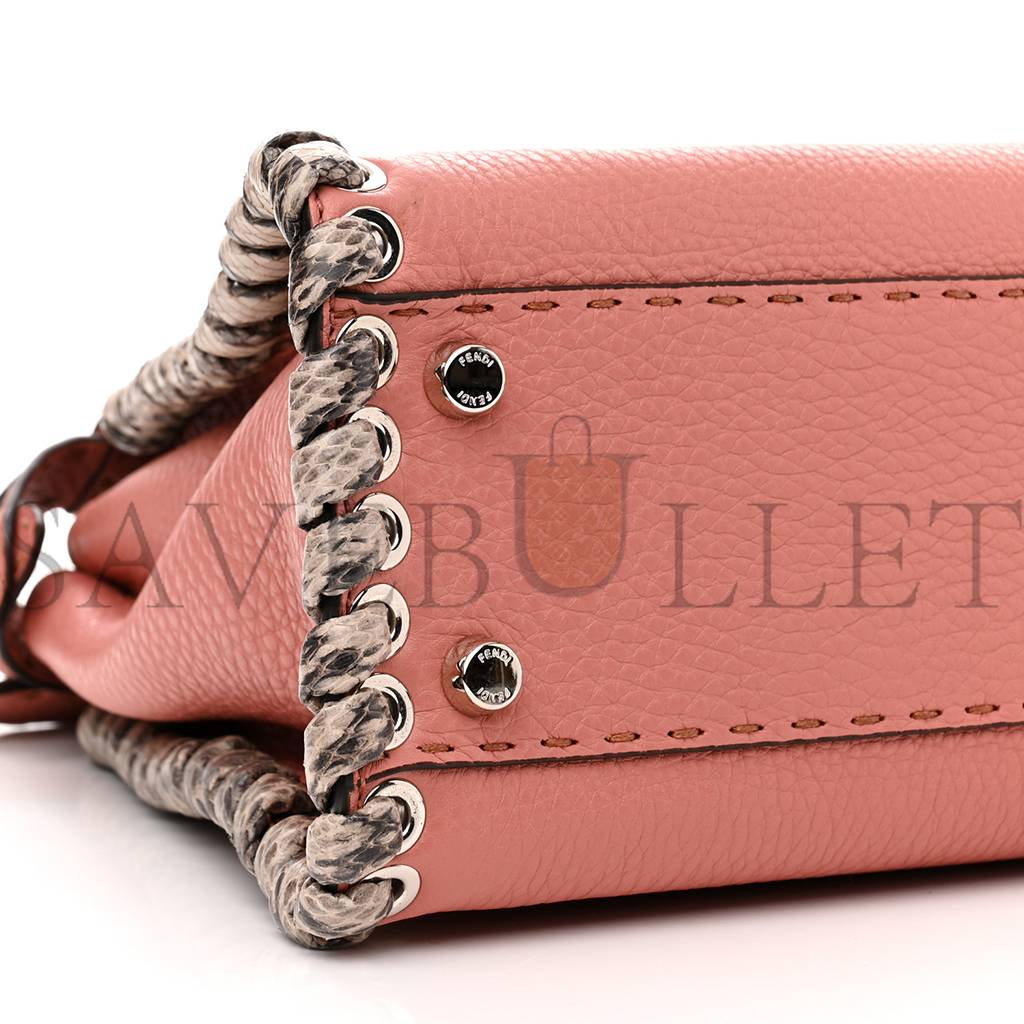 FENDI CUOIO ROMANO SELLERIA ELAPHE LACE UP MEDIUM PEEKABOO ICONIC SATCHEL MAKE UP TAUPE (34*25*13cm) FENDI CUOIO ROMANO SELLERIA ELAPHE LACE UP MEDIUM PEEKABOO ICONIC SATCHEL MAKE UP TAUPE (34*25*13cm)