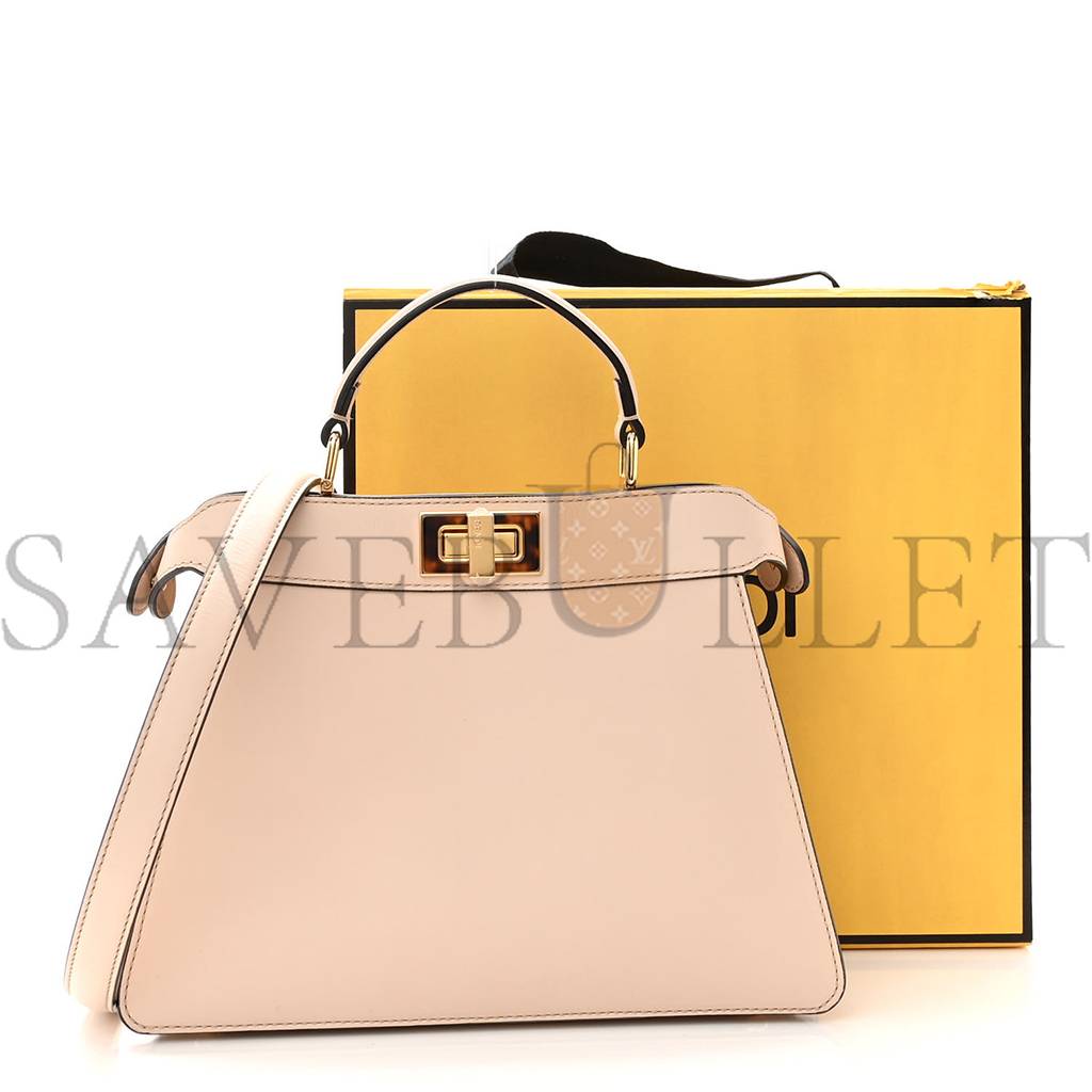 FENDI VITELLO SETA SHINY NAPPA PLEXIGLASS SMALL PEEKABOO I SEE U SATCHEL POUDRE (27*20*10cm) FENDI VITELLO SETA SHINY NAPPA PLEXIGLASS SMALL PEEKABOO I SEE U SATCHEL POUDRE (27*20*10cm)